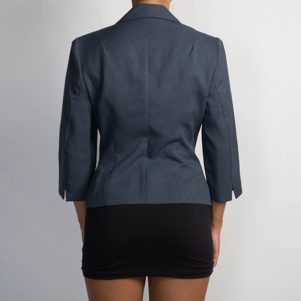 NAVY 3/4 SLEEVE BLAZER