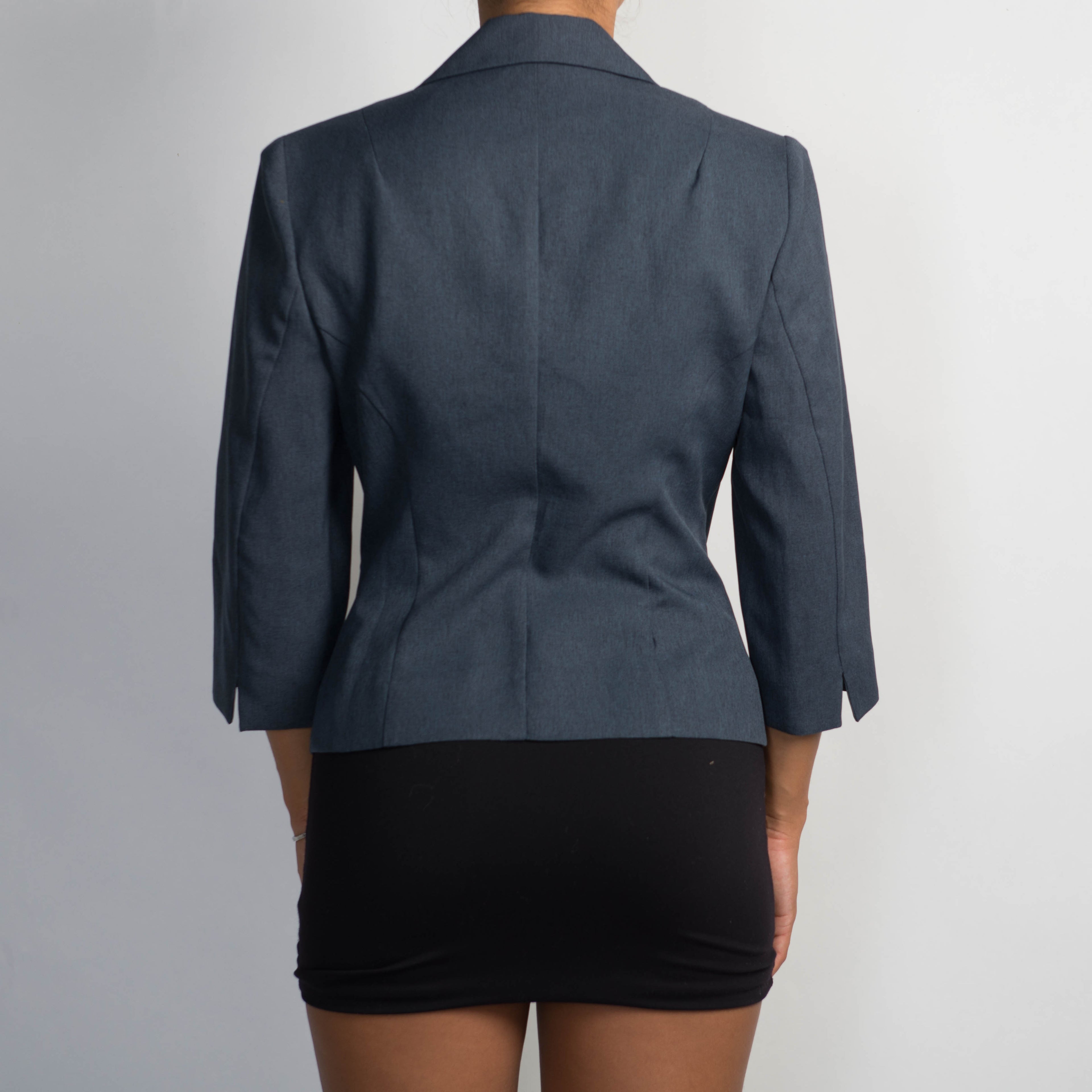 NAVY 3/4 SLEEVE BLAZER
