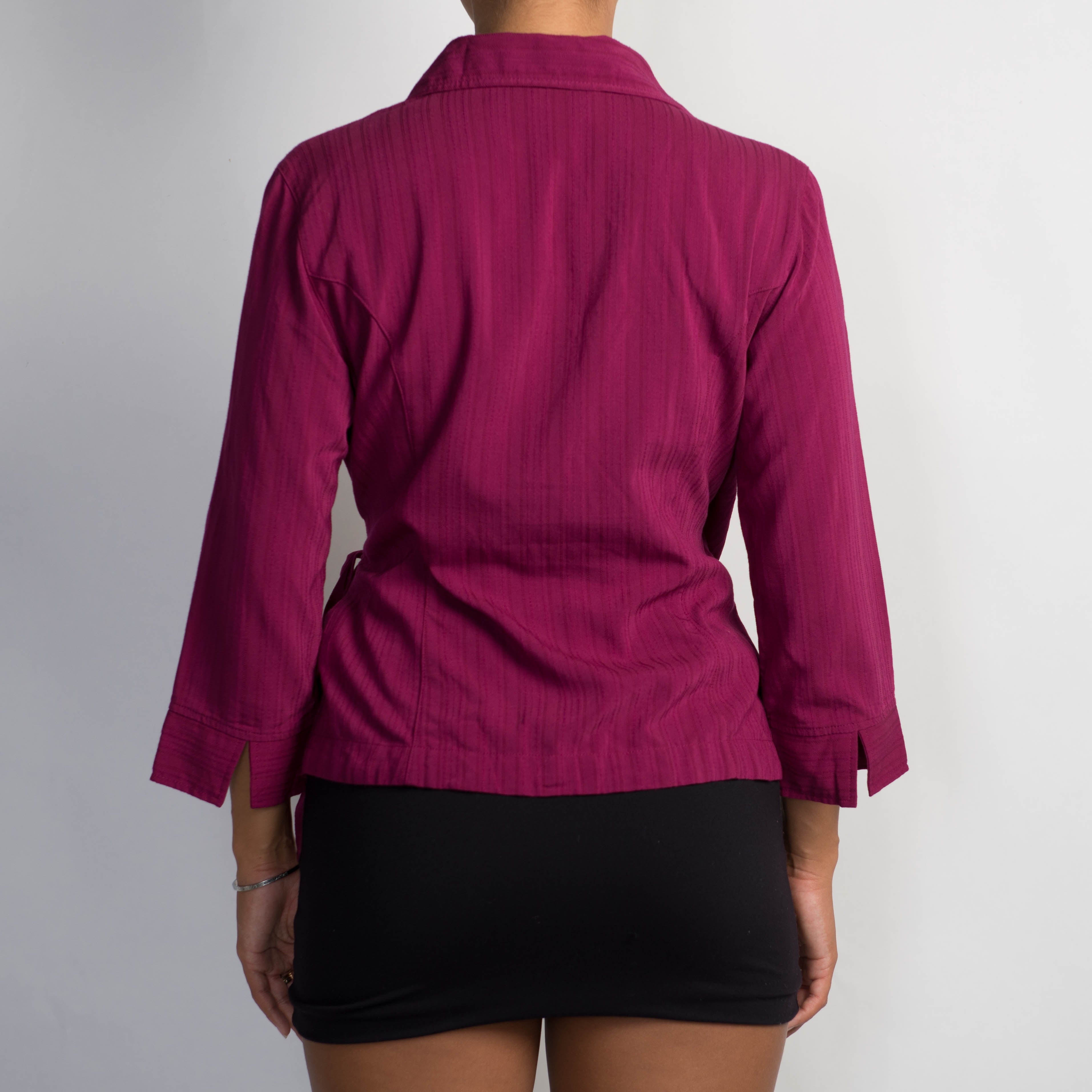 MAGENTA WRAP BLOUSE