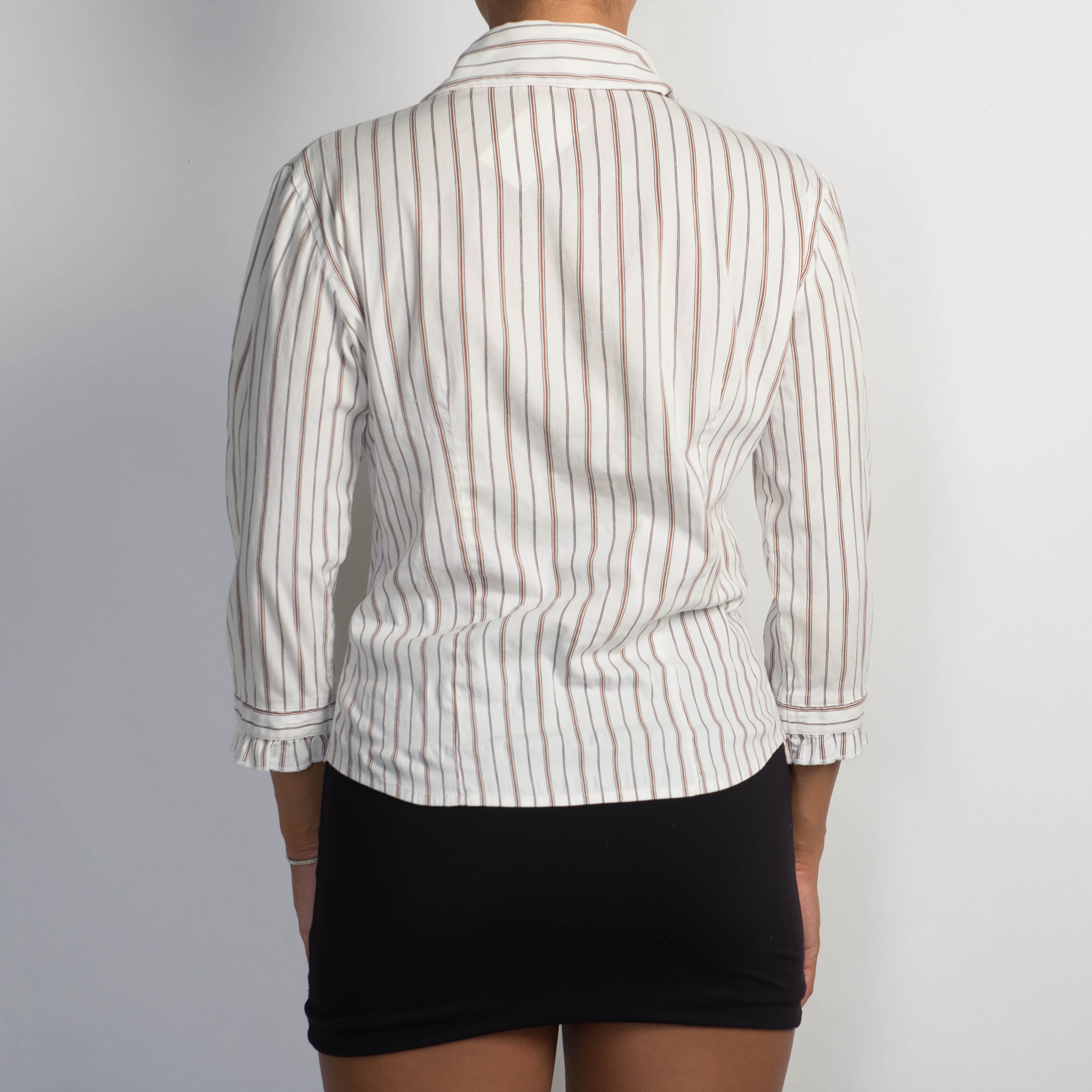 WHITE PINSTRIPE BLOUSE
