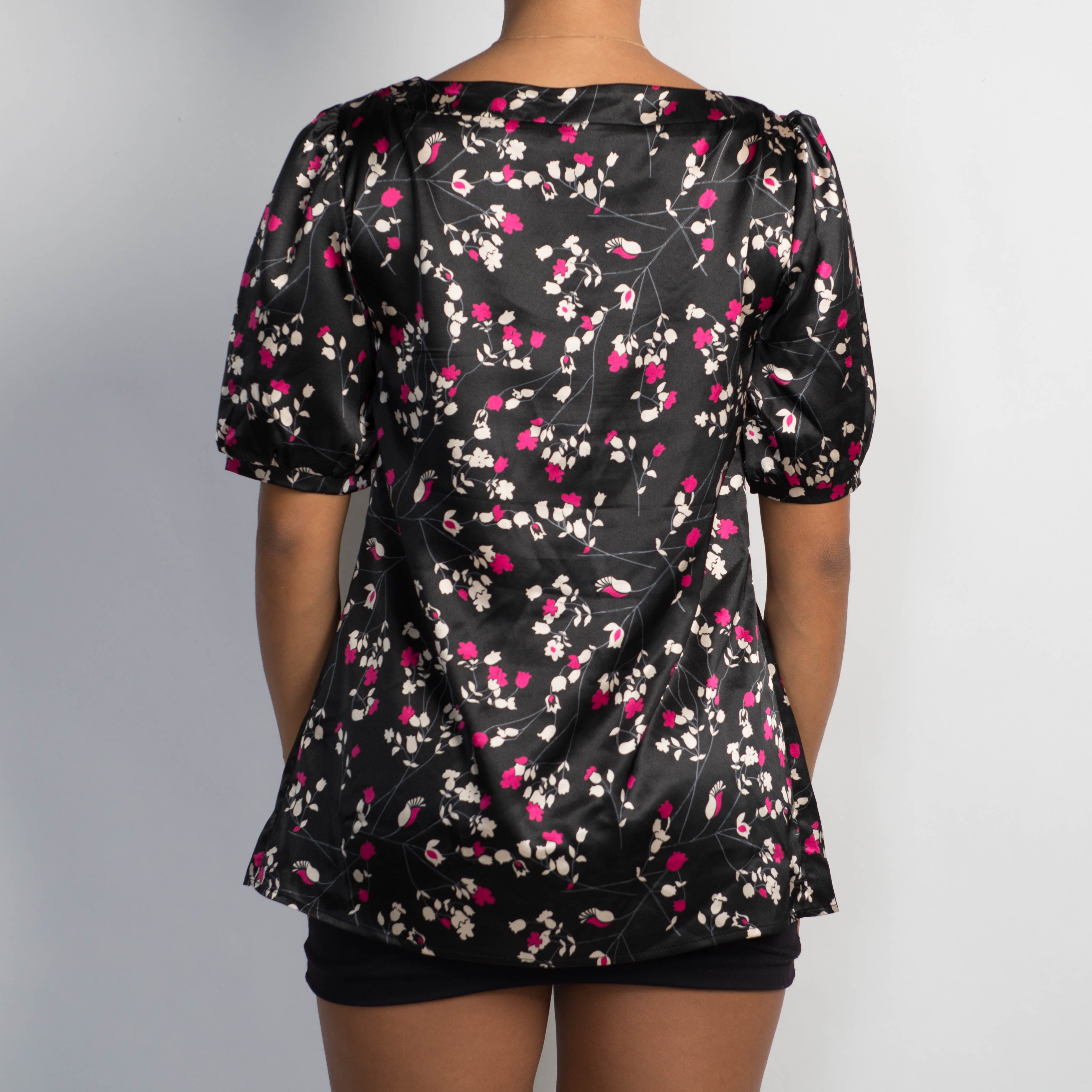 FLORAL SATIN TOP