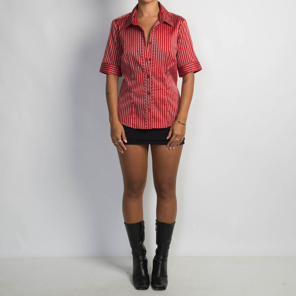 RED 1/2 SLEEVE BLOUSE