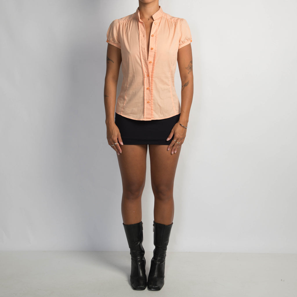 ORANGE CAP SLEEVE BLOUSE