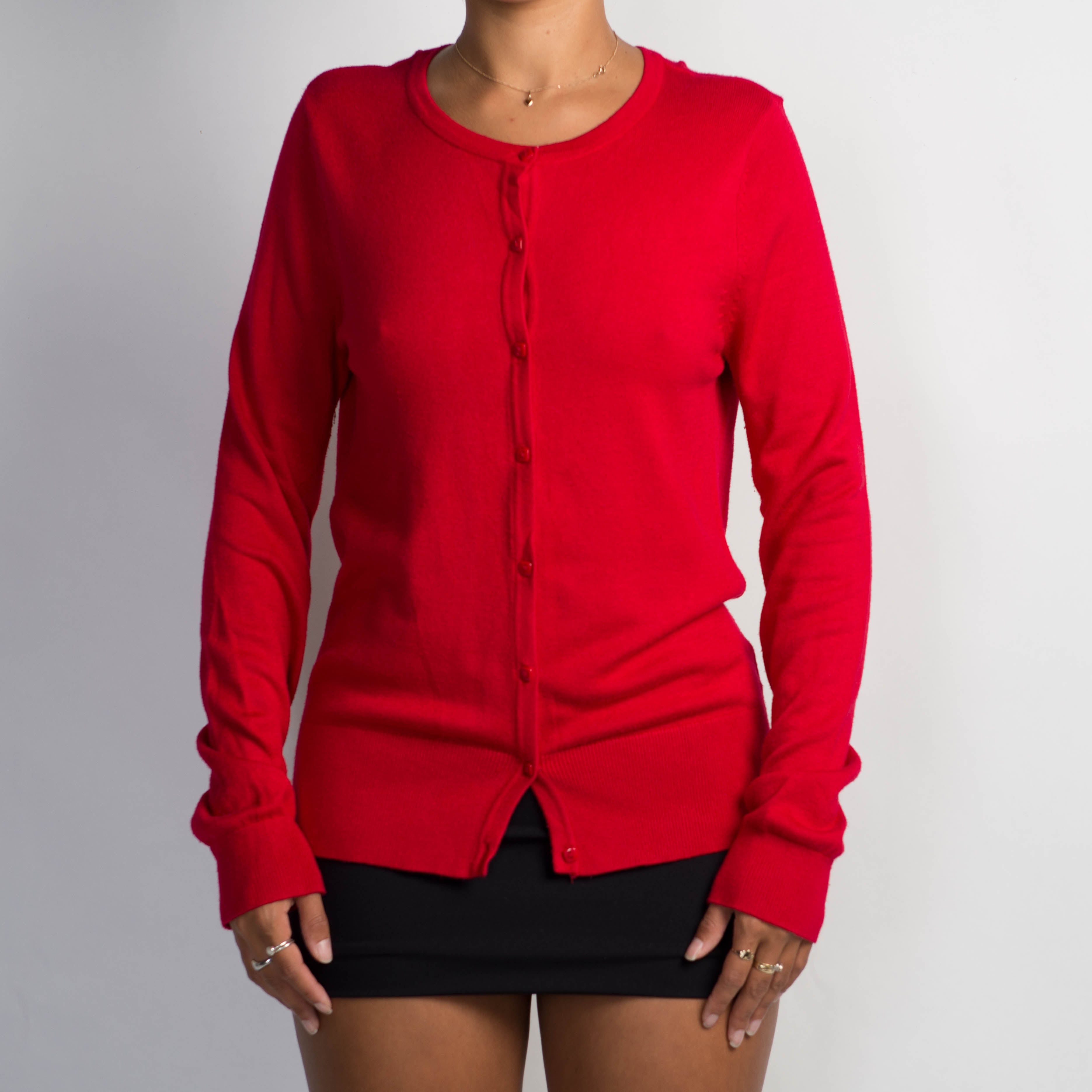 CLASSIC RED CARDIGAN