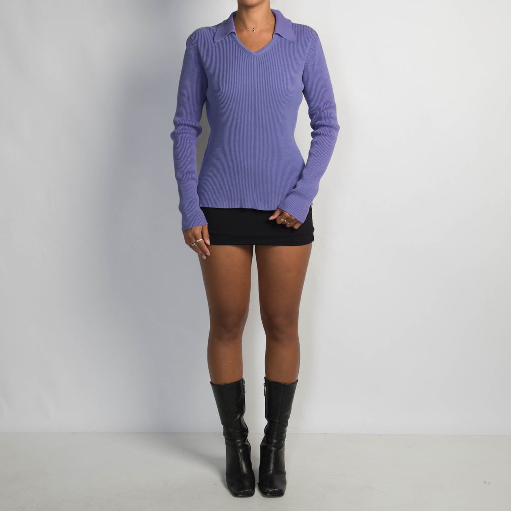 PURPLE COLLARED TOP