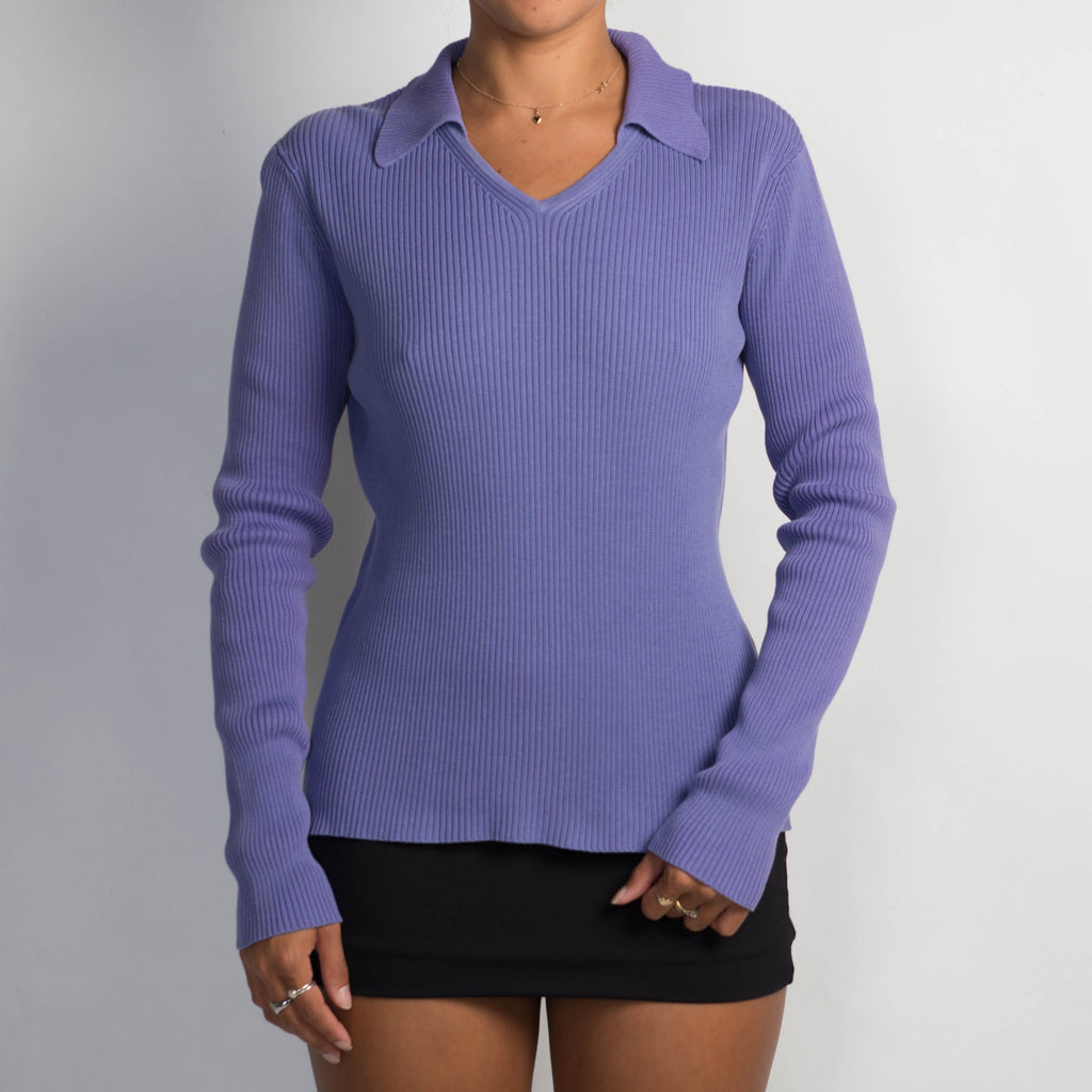 PURPLE COLLARED TOP