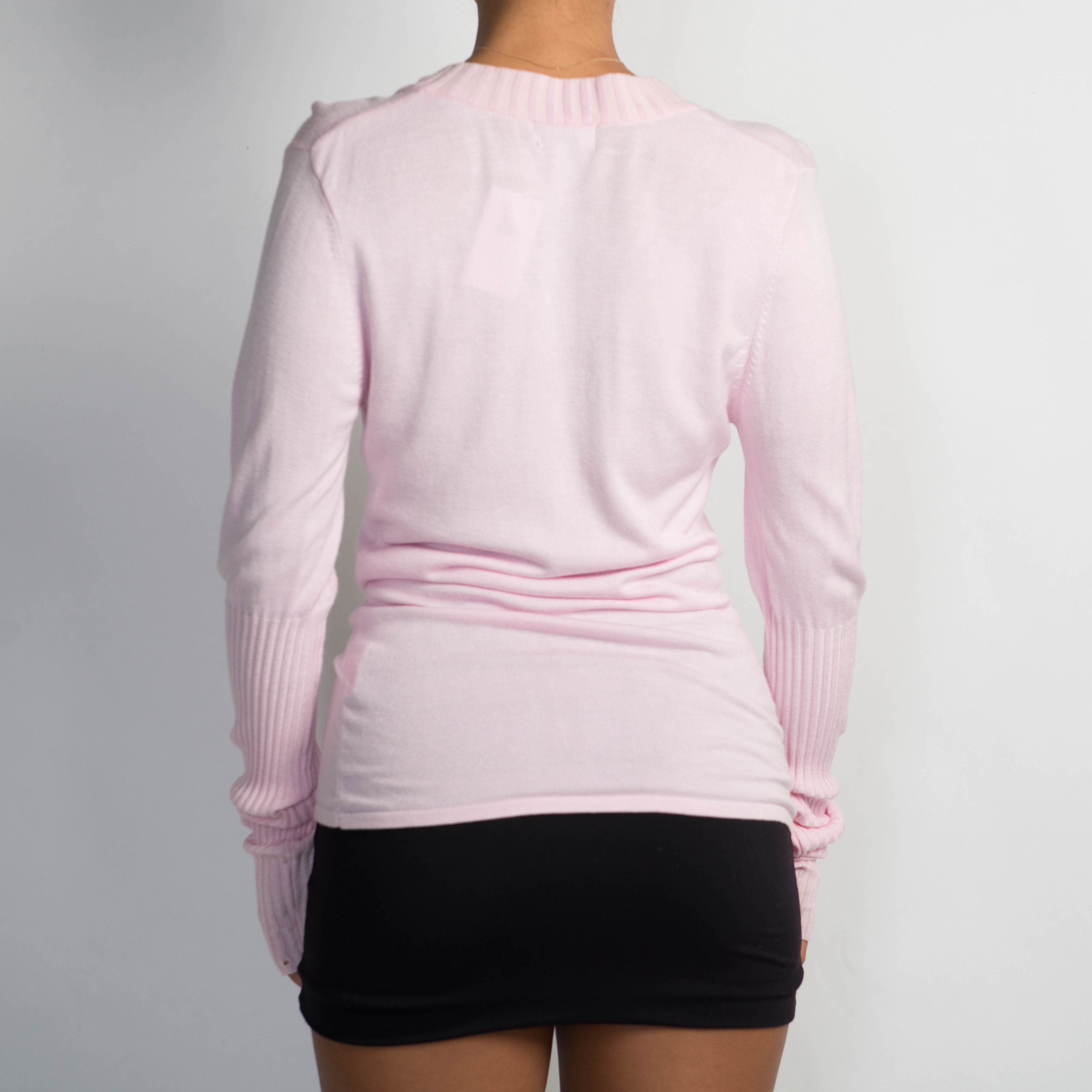 PINK V NECK KNIT TOP