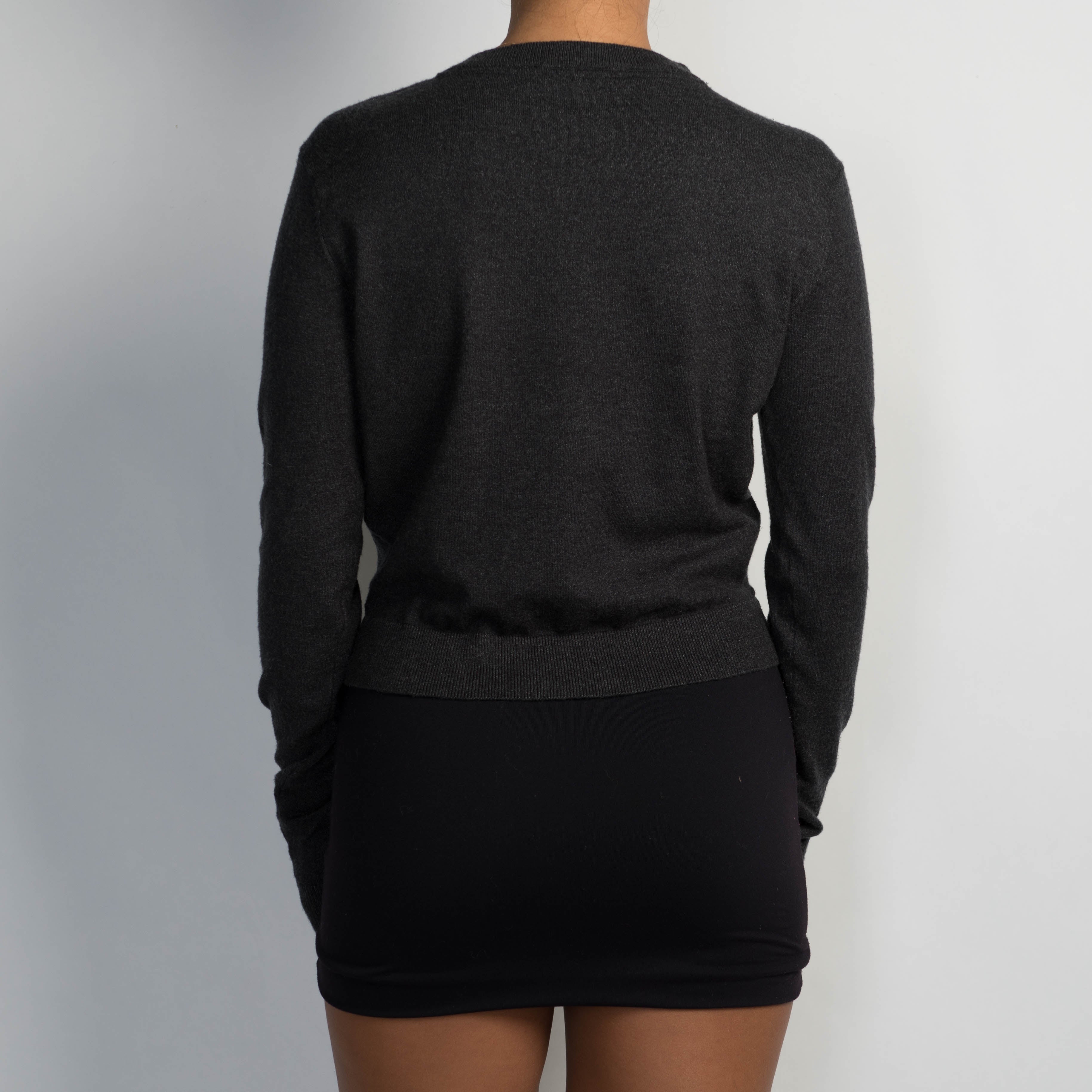 CHARCOAL KNIT CARDIGAN