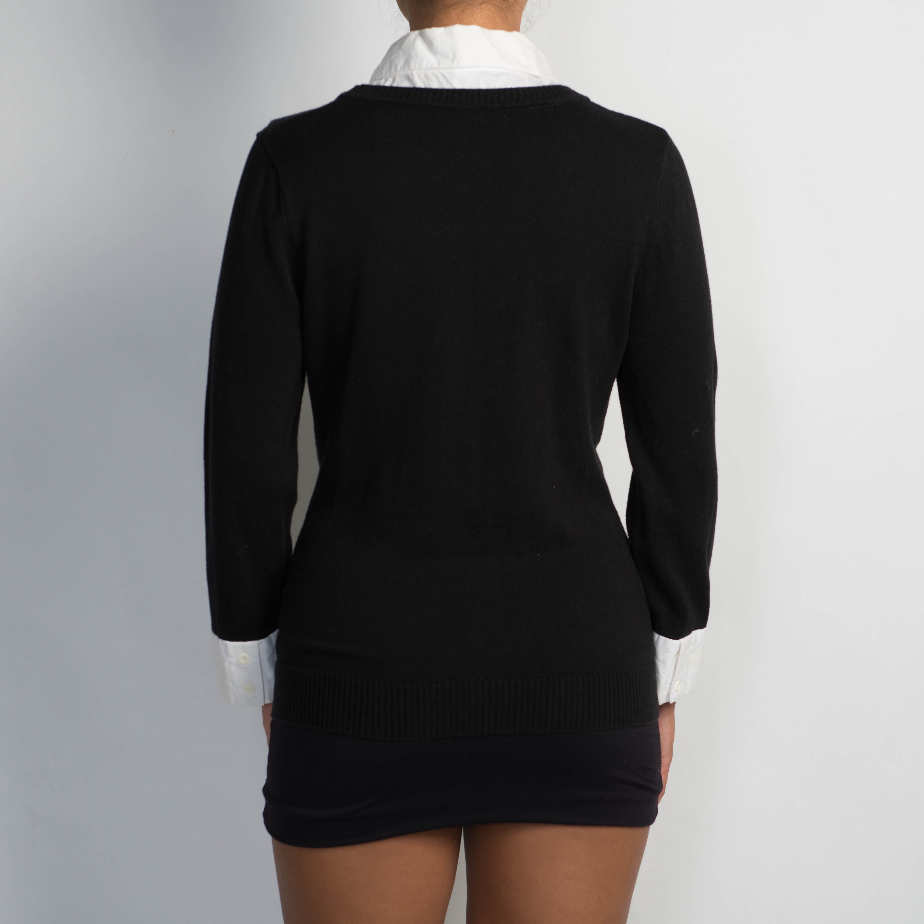 LAYERED ARGYLE BLOUSE