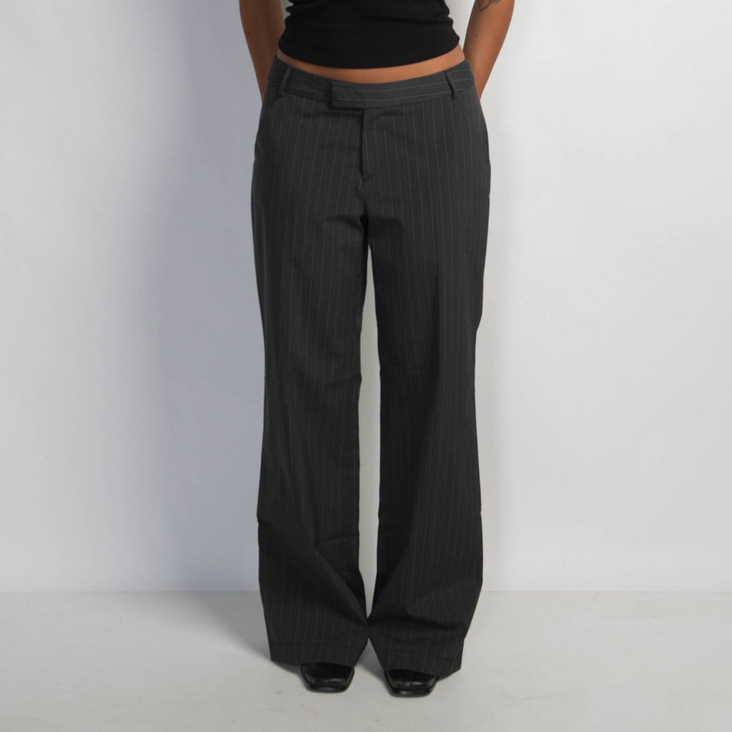 CHARCOAL STRIPE TROUSERS