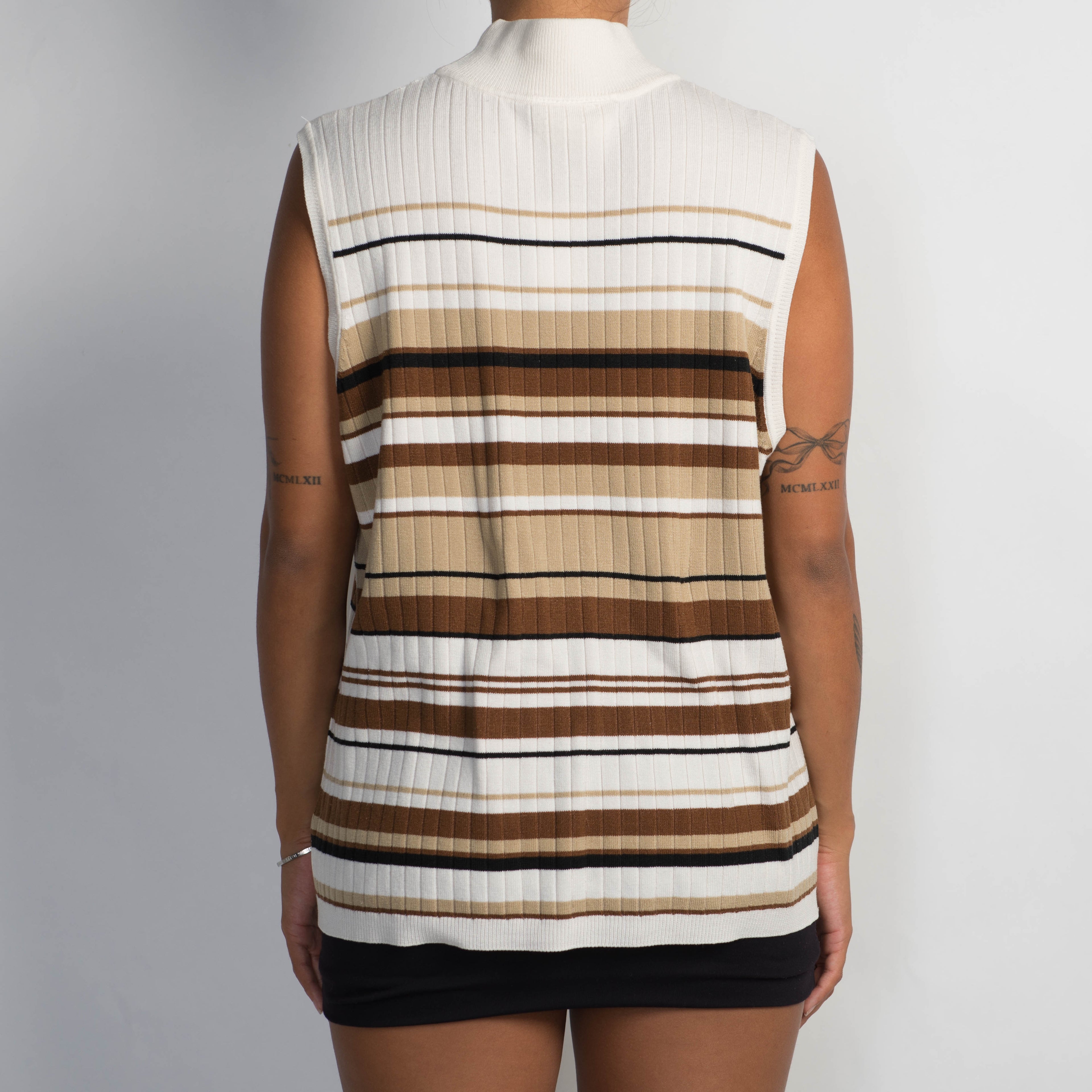 STRIPE RIB SLEEVELESS TOP