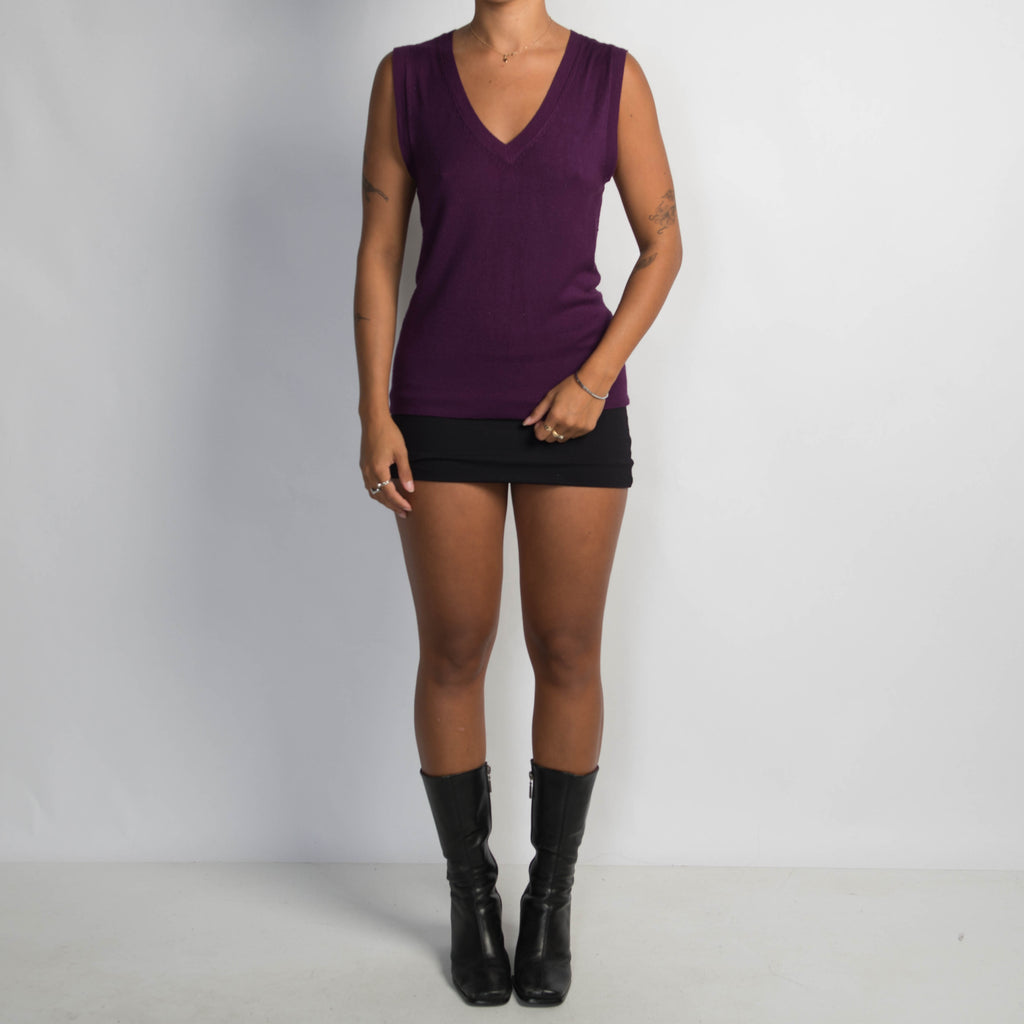 PURPLE KNIT VEST