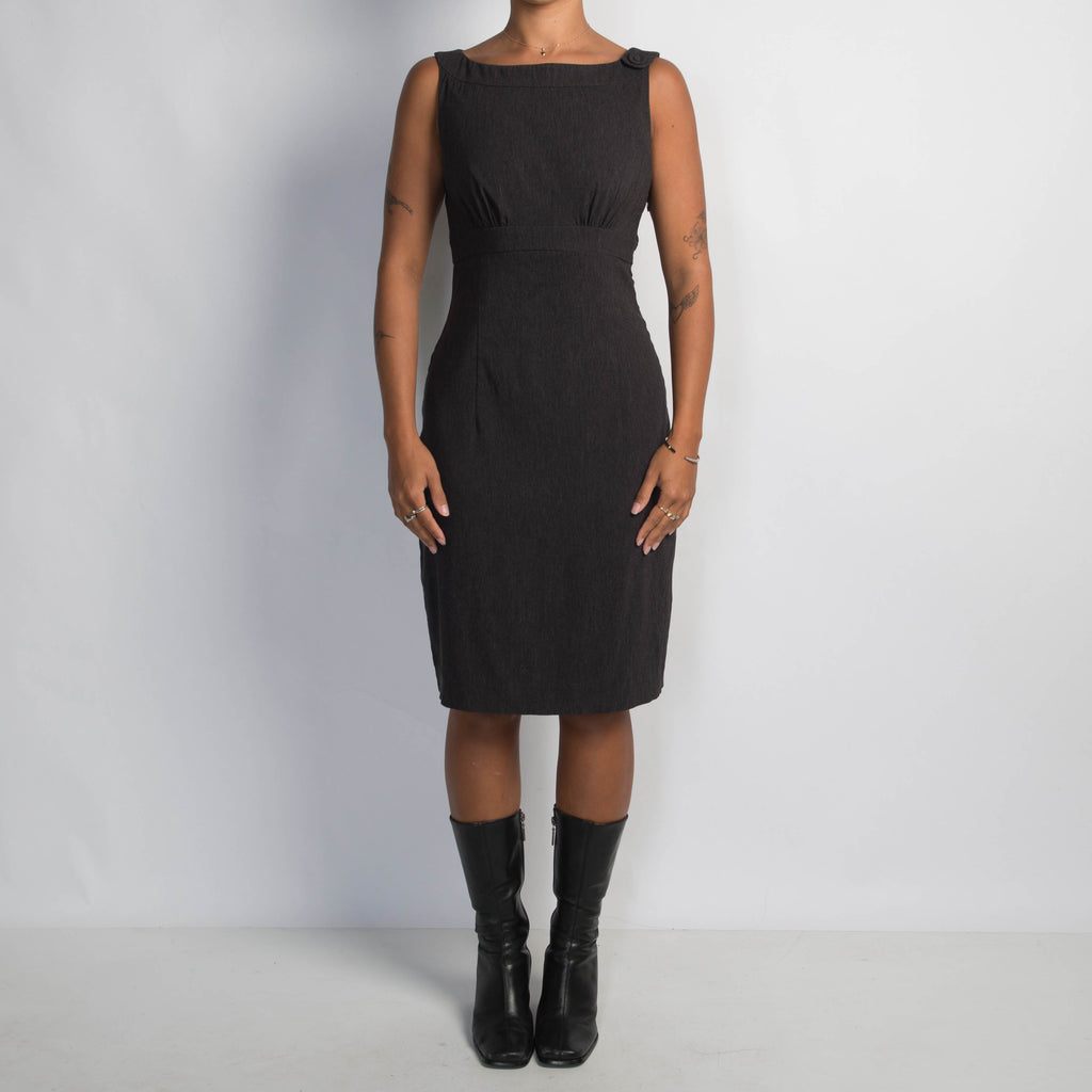 BOAT NECK KNEE LENGTH SKIRT