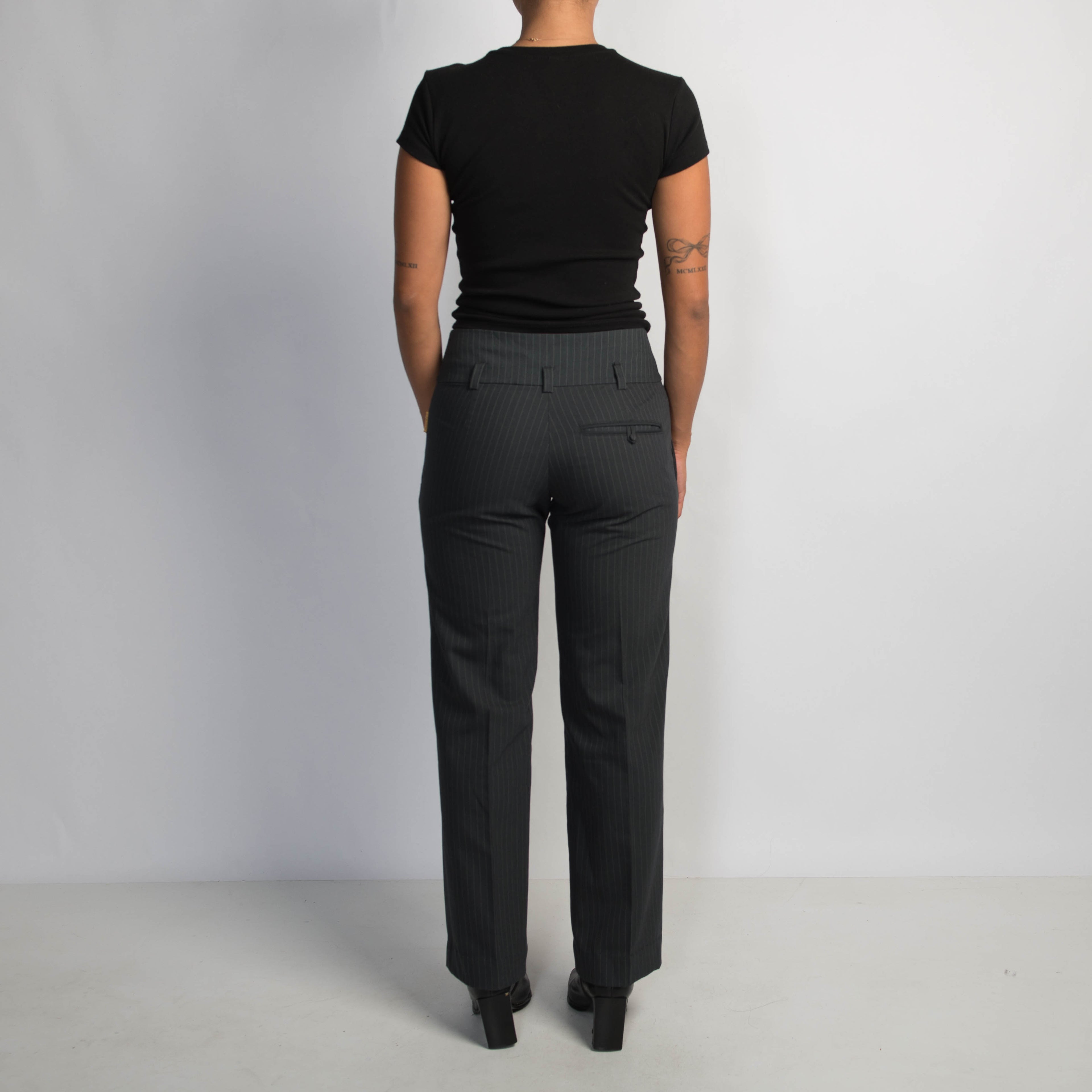 STRIPE PLEATED PANTS