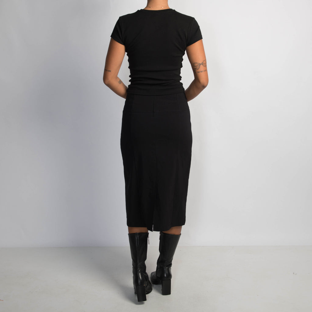 BLACK BELT MIDI SKIRT