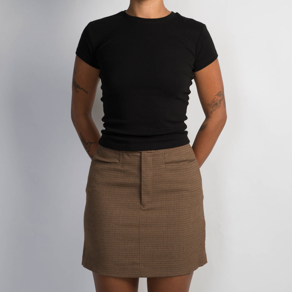HOUNDSTOOTH MINI SKIRT