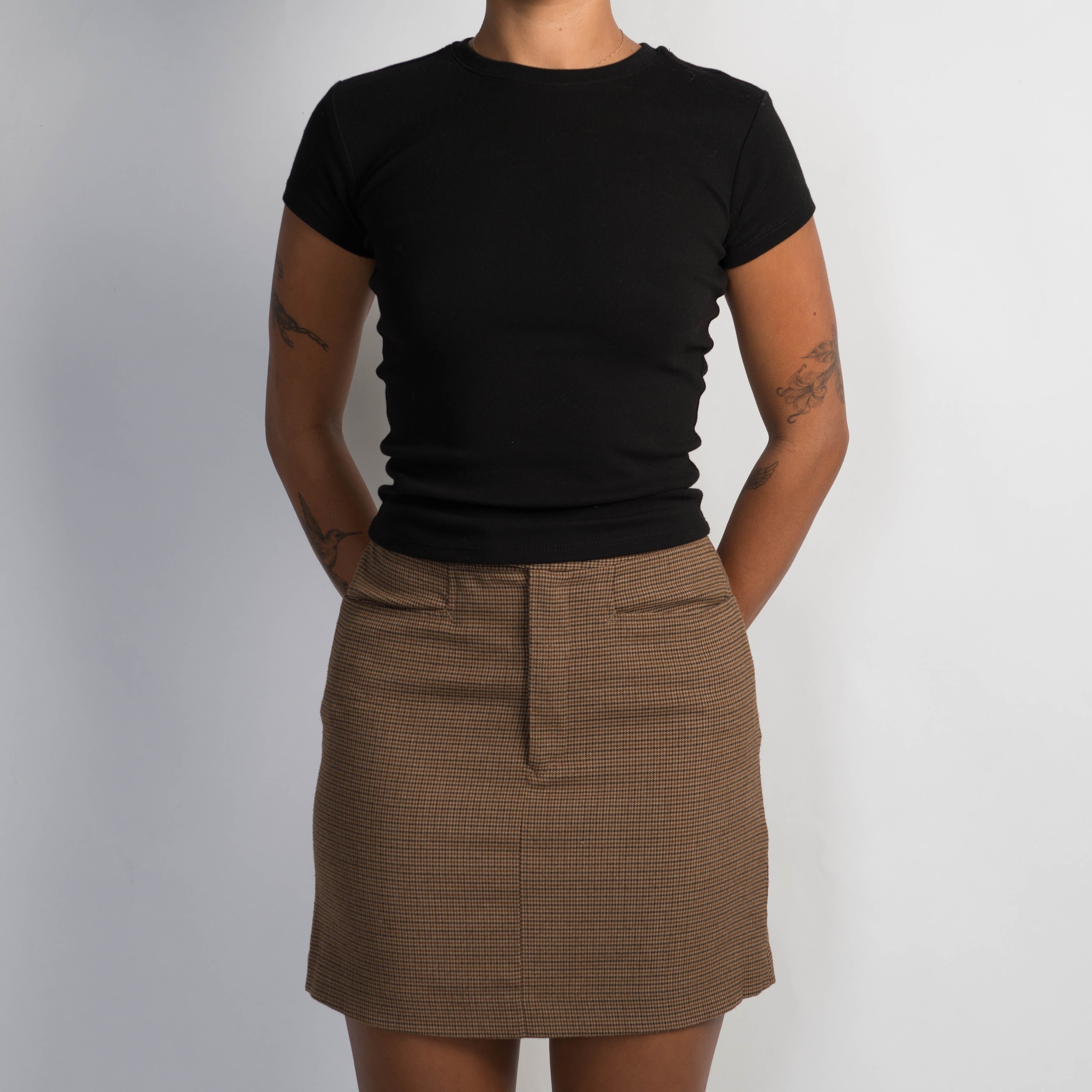 HOUNDSTOOTH MINI SKIRT