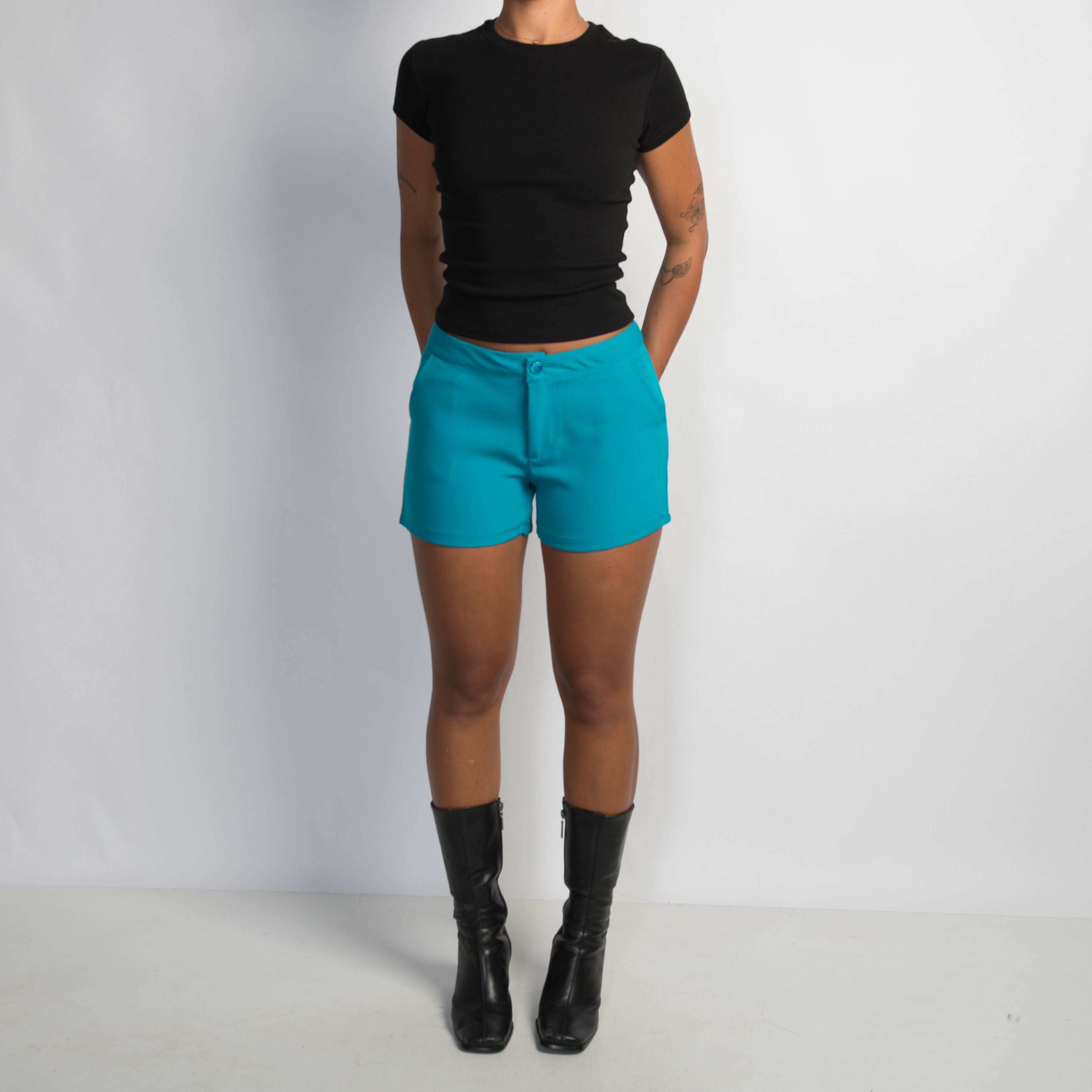 TEAL POCKET SHORTS