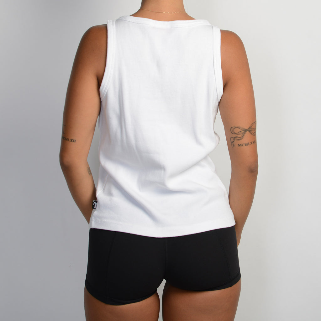 WHITE COTTON TANK TOP