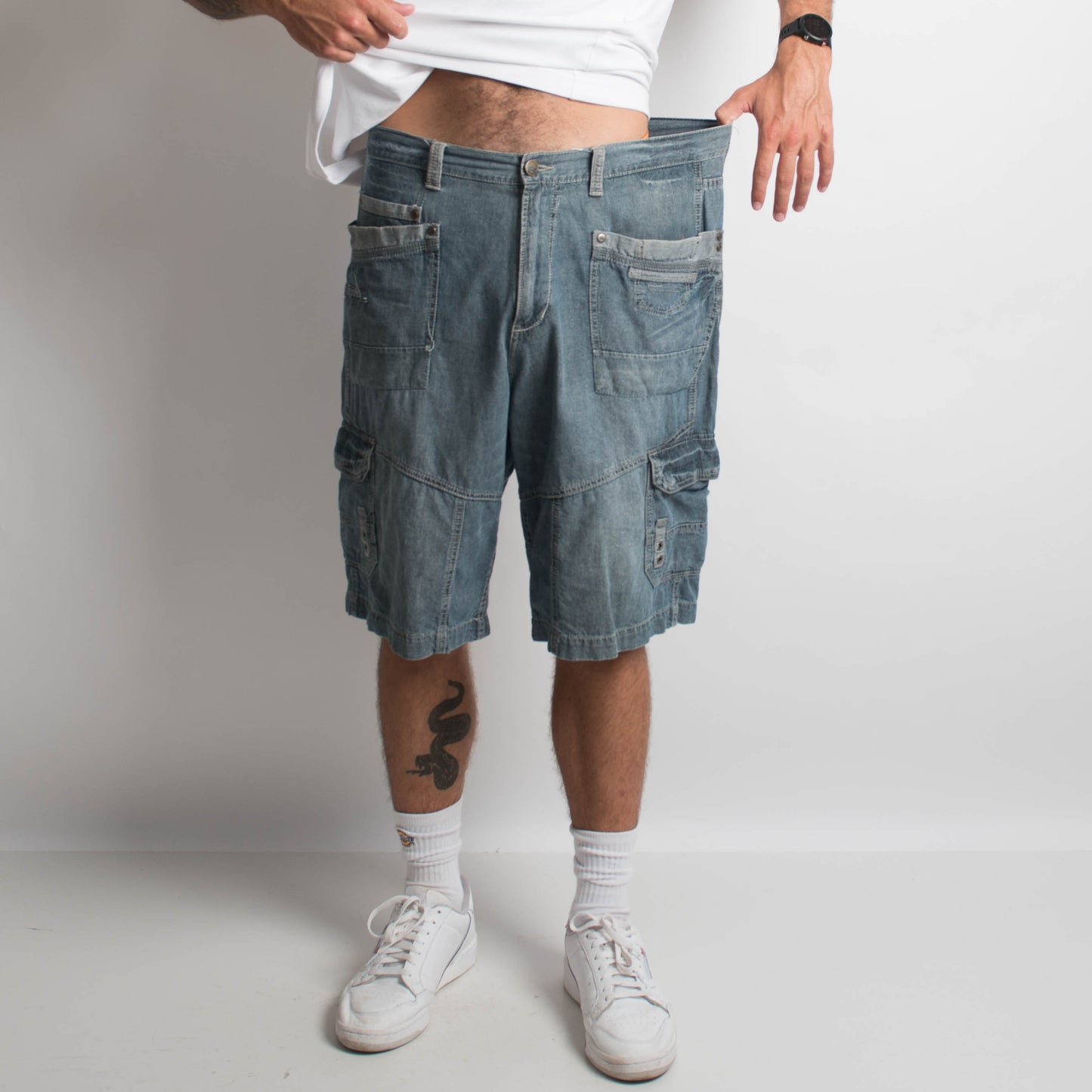 JOGGERS EN DENIM DÉLAVÉ