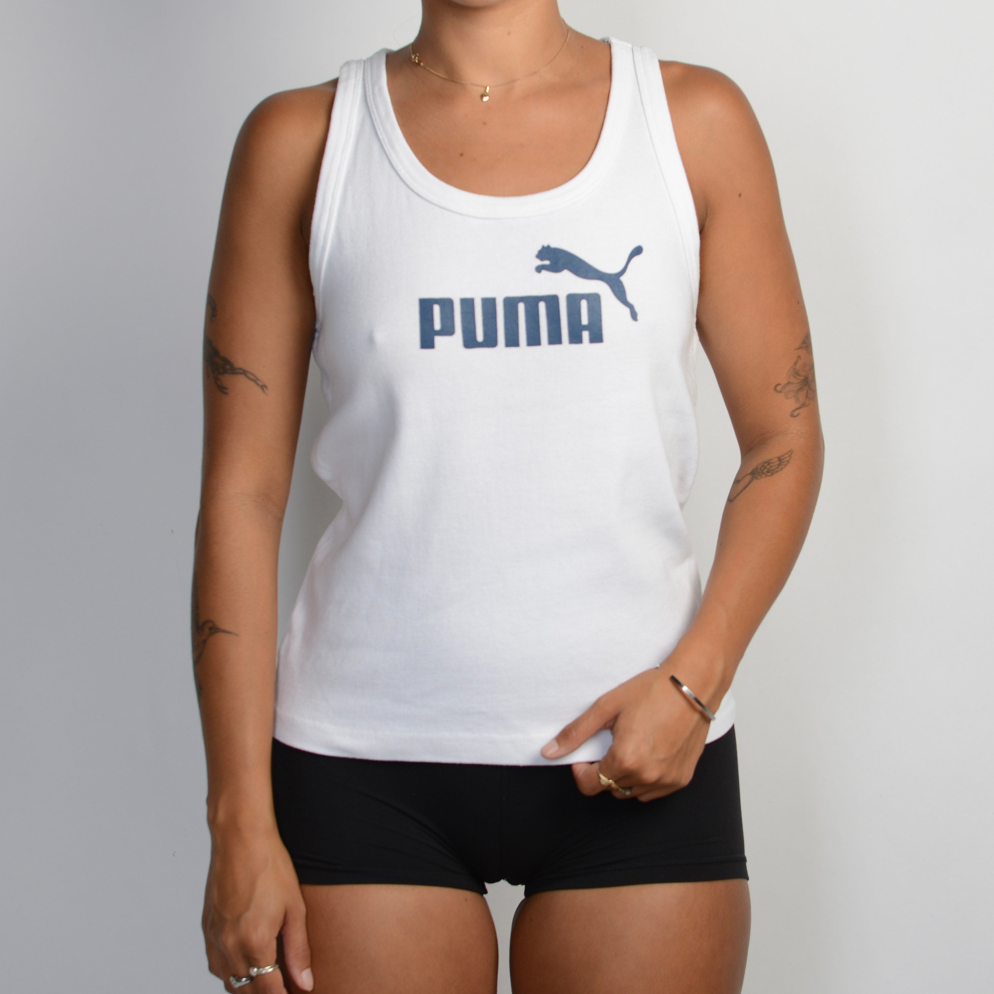 WHITE COTTON TANK TOP