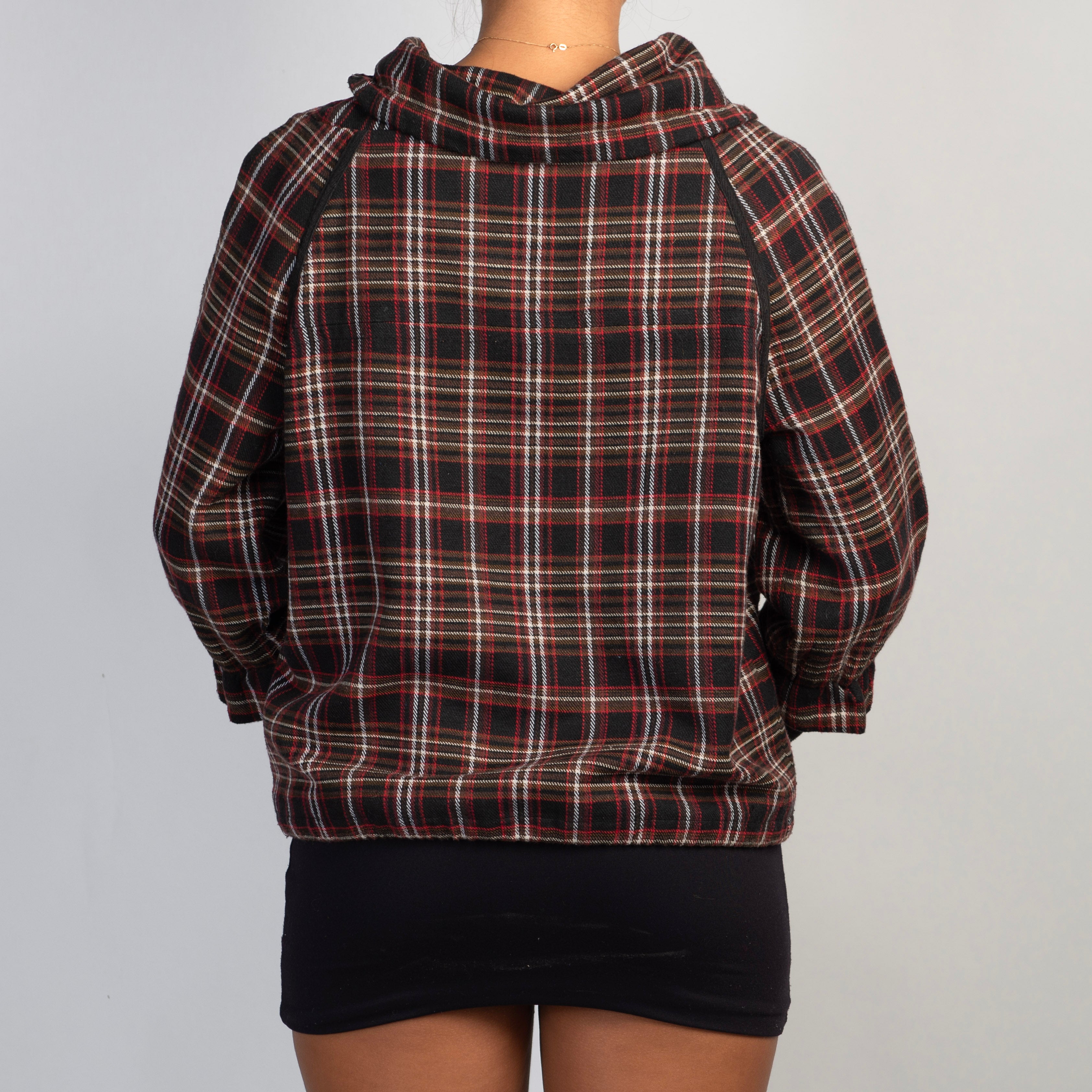 PLAID LAYERED JACKET