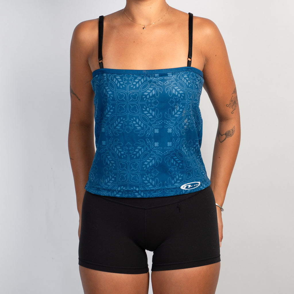 BLUE PATTERN ACTIVE TANK TOP