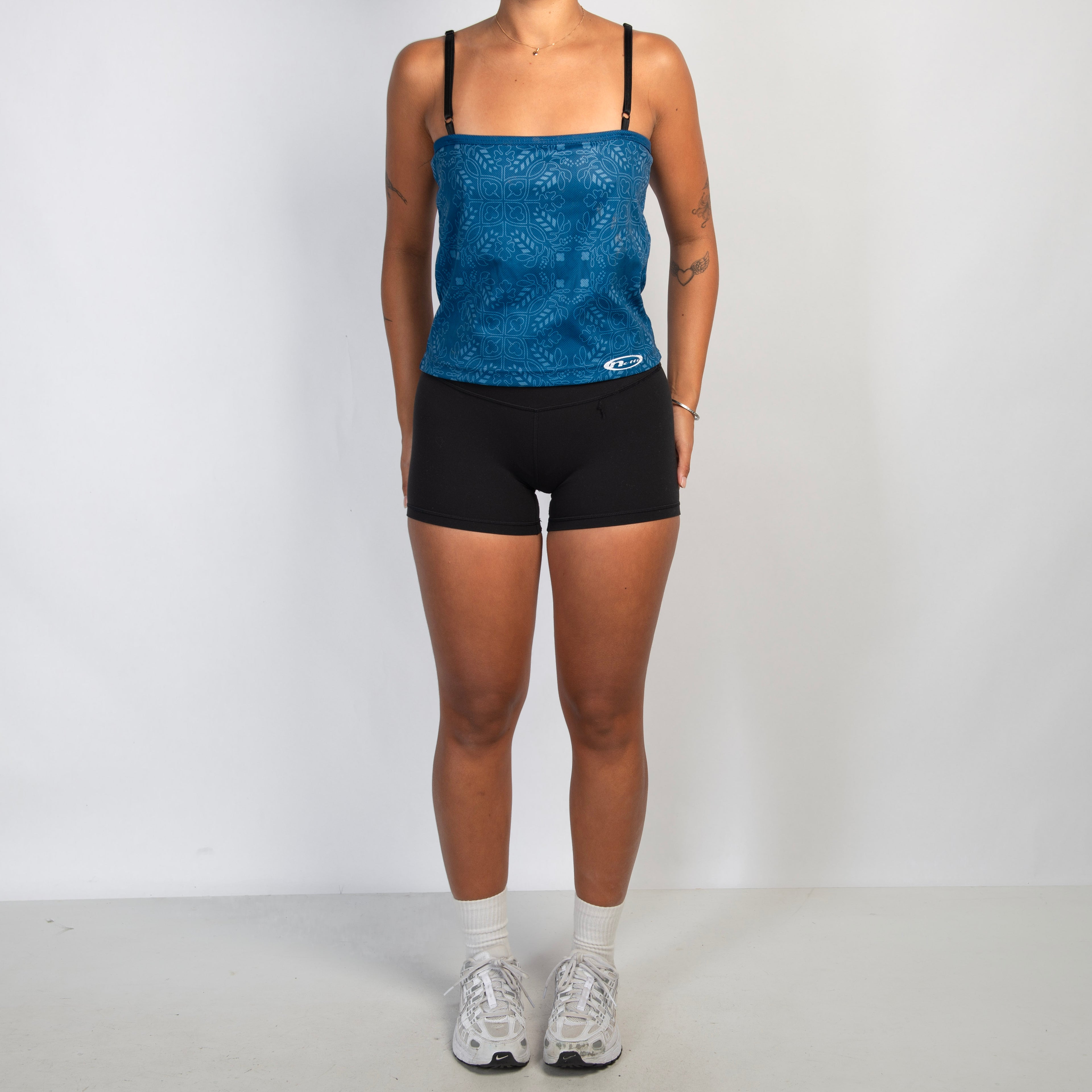 BLUE PATTERN ACTIVE TANK TOP