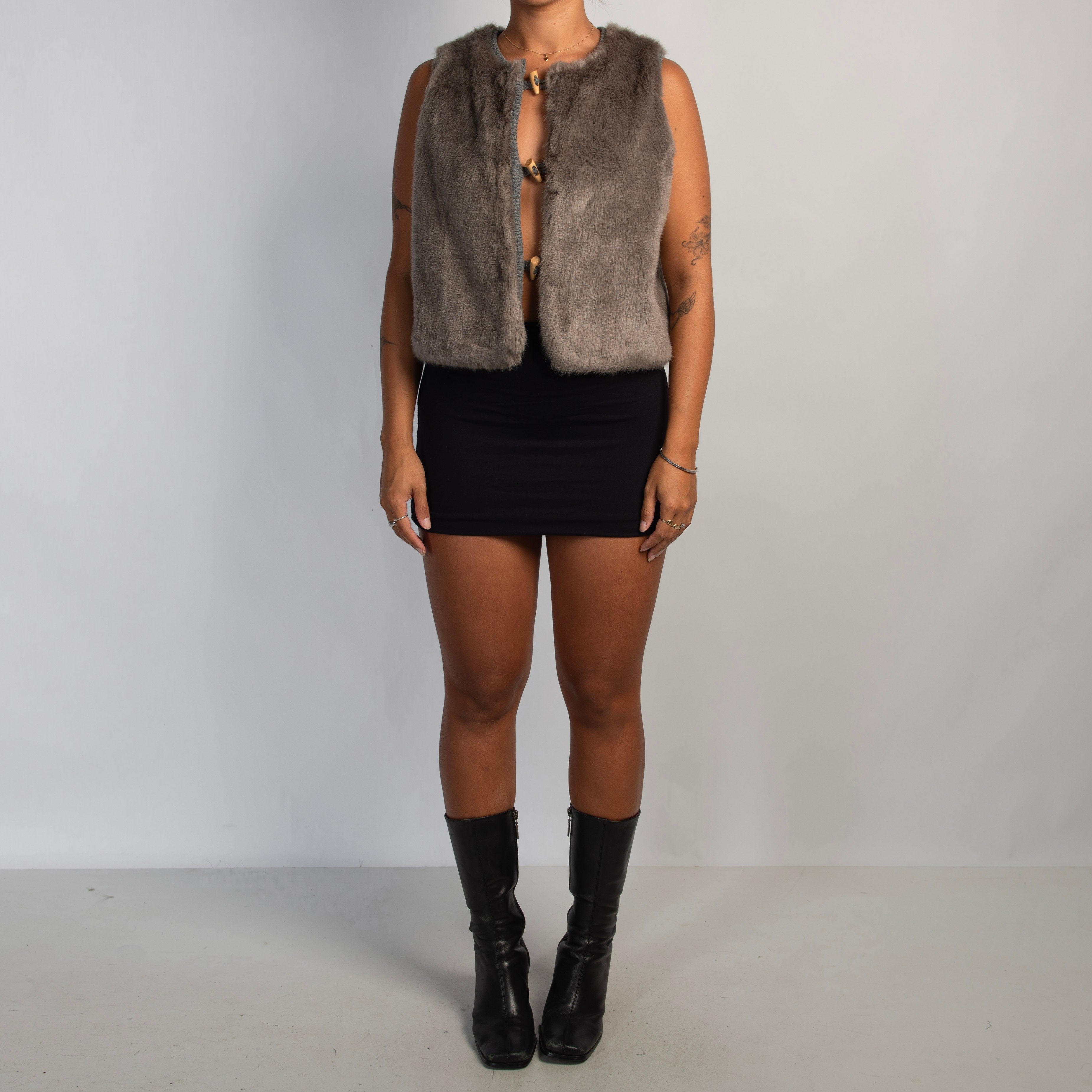 REVERSIBLE FAUX FUR VEST