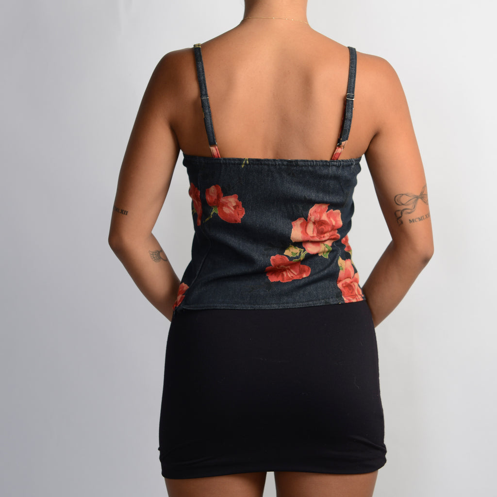 FLORAL DENIM TOP