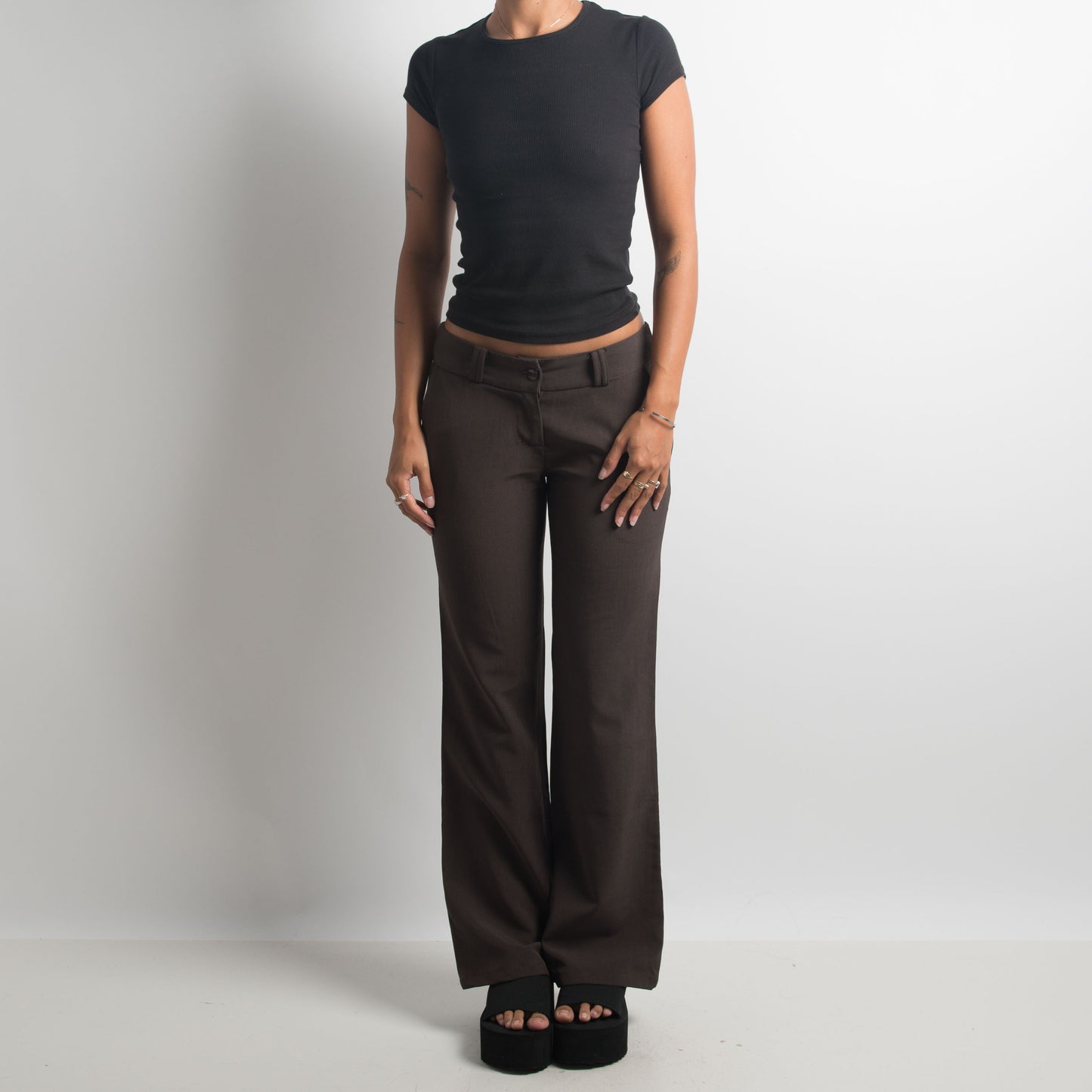 DARK BROWN BOOTCUT PANTS