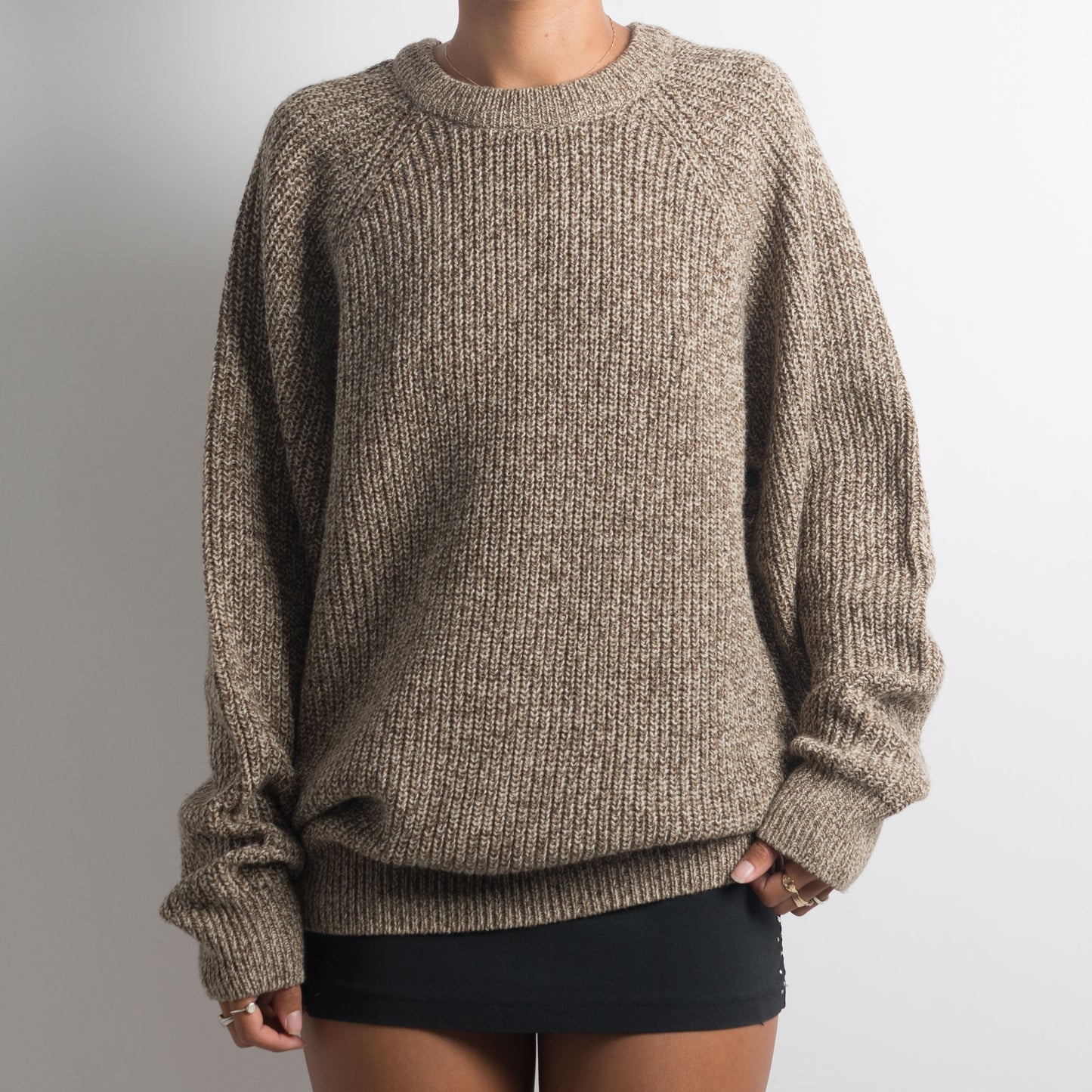 BROWN MARLE KNIT