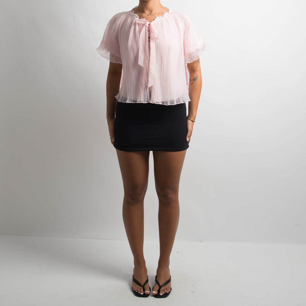 PINK TEXTURED BED JACKET