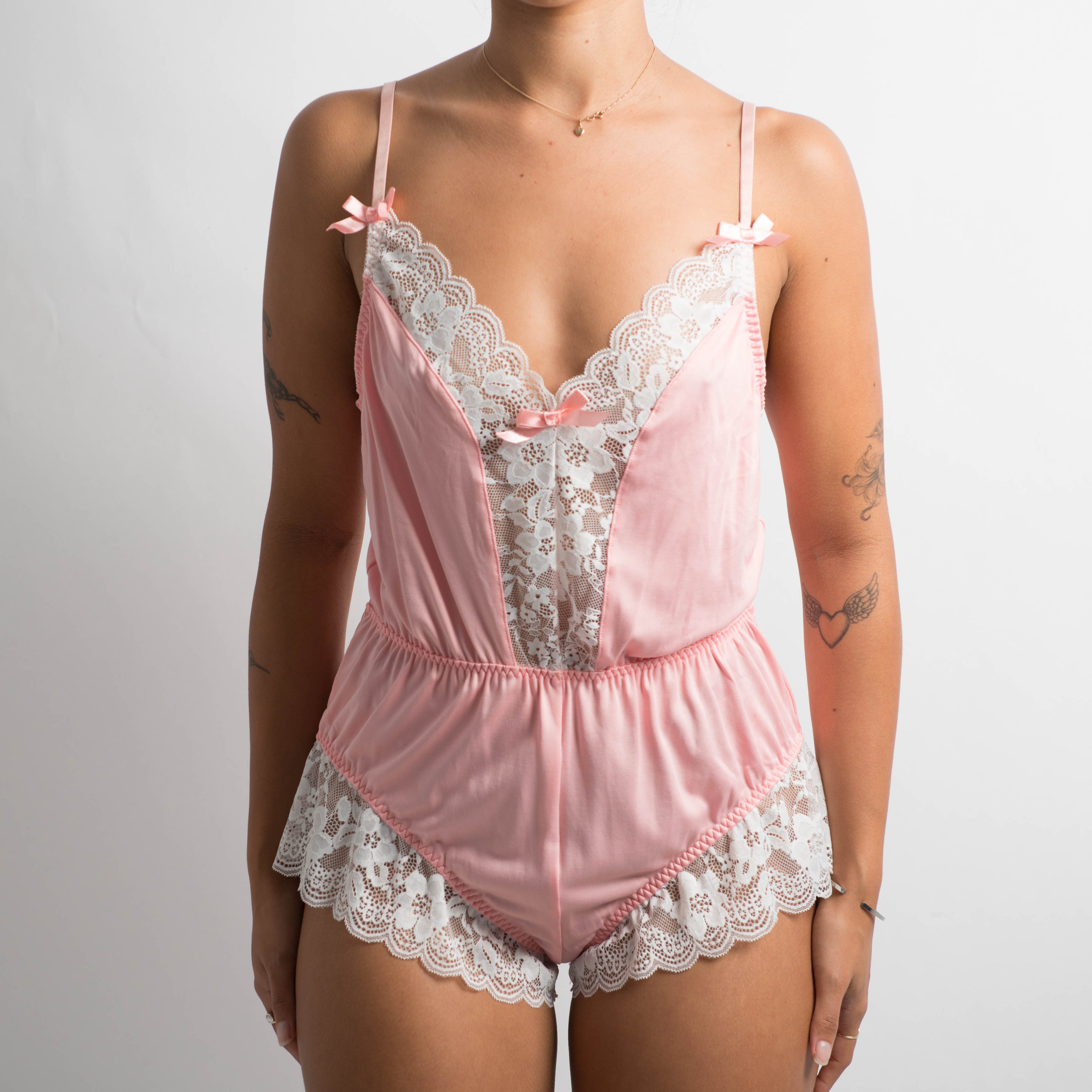 LACE TRIM TEDDY (BODYSUIT)
