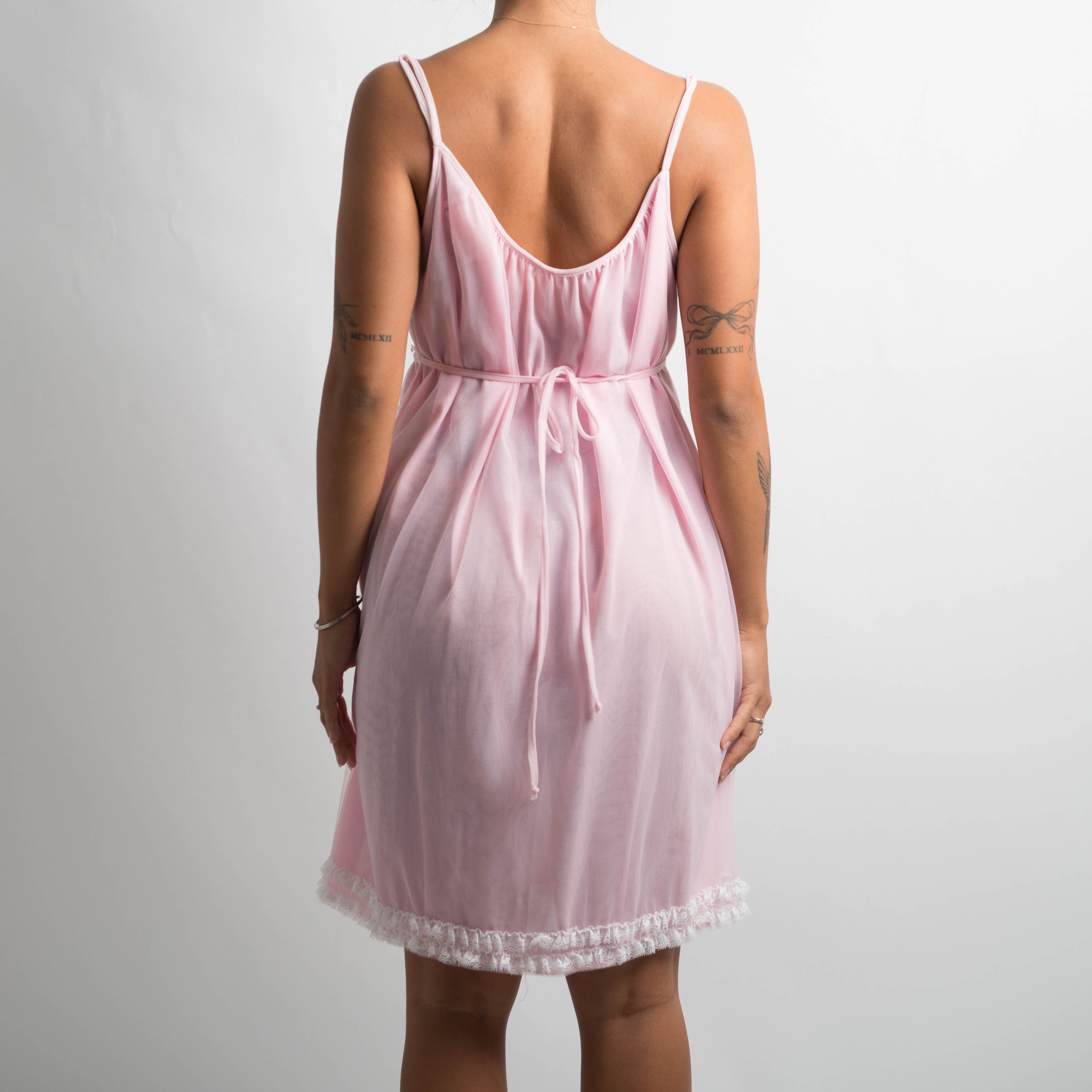 PINK NYLON DRESS