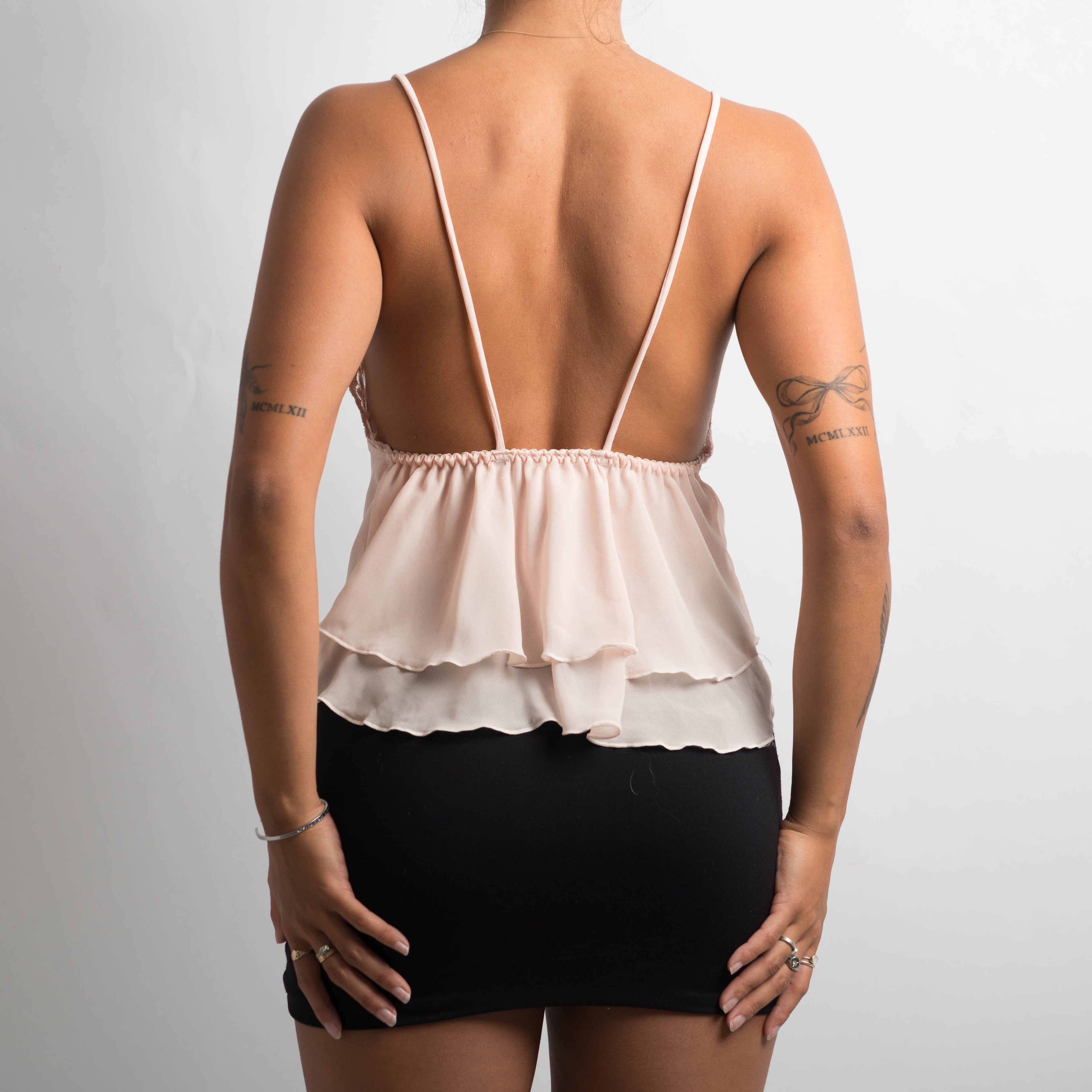 TIERED PALE PINK CAMISOLE