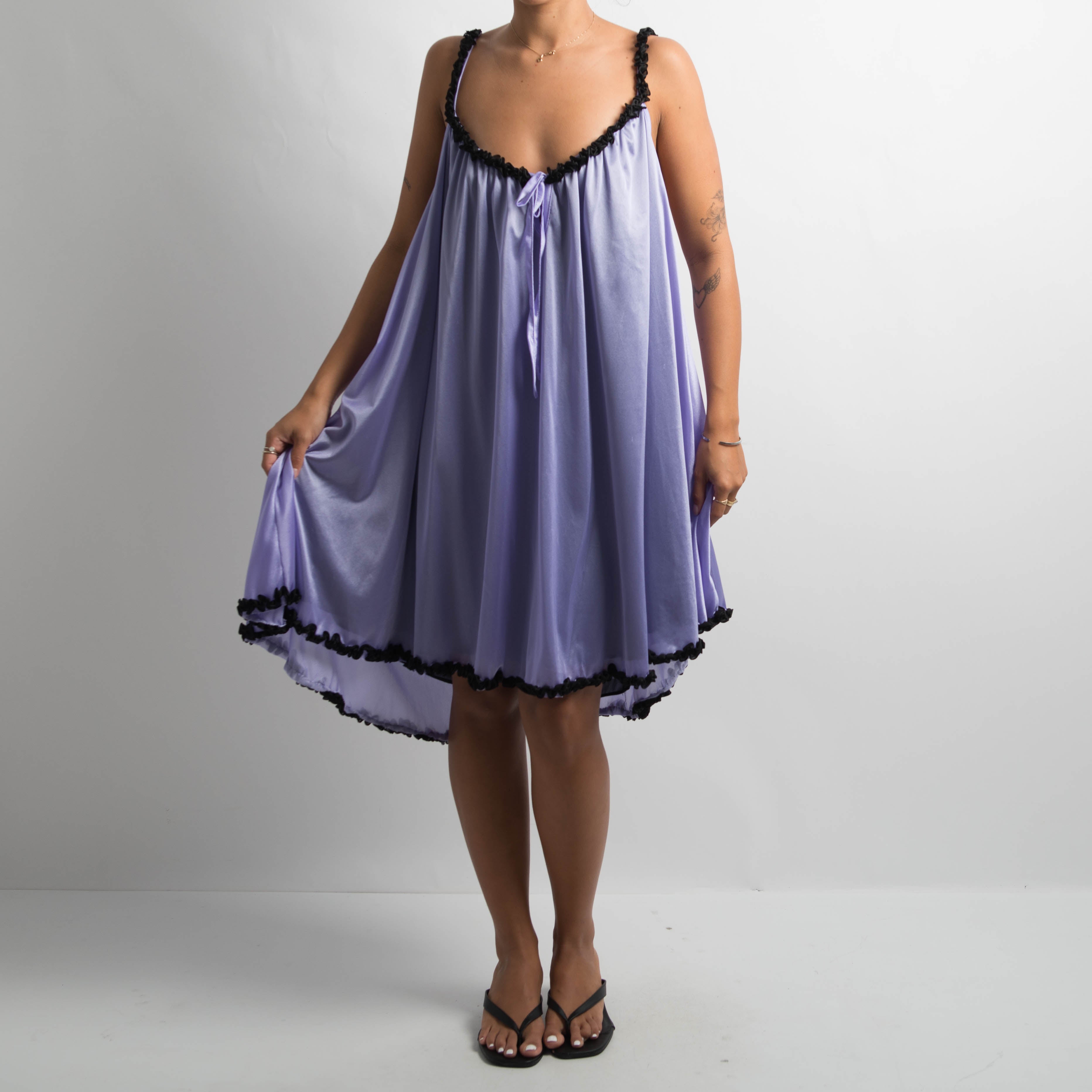 PURPLE NYLON NIGHTGOWN
