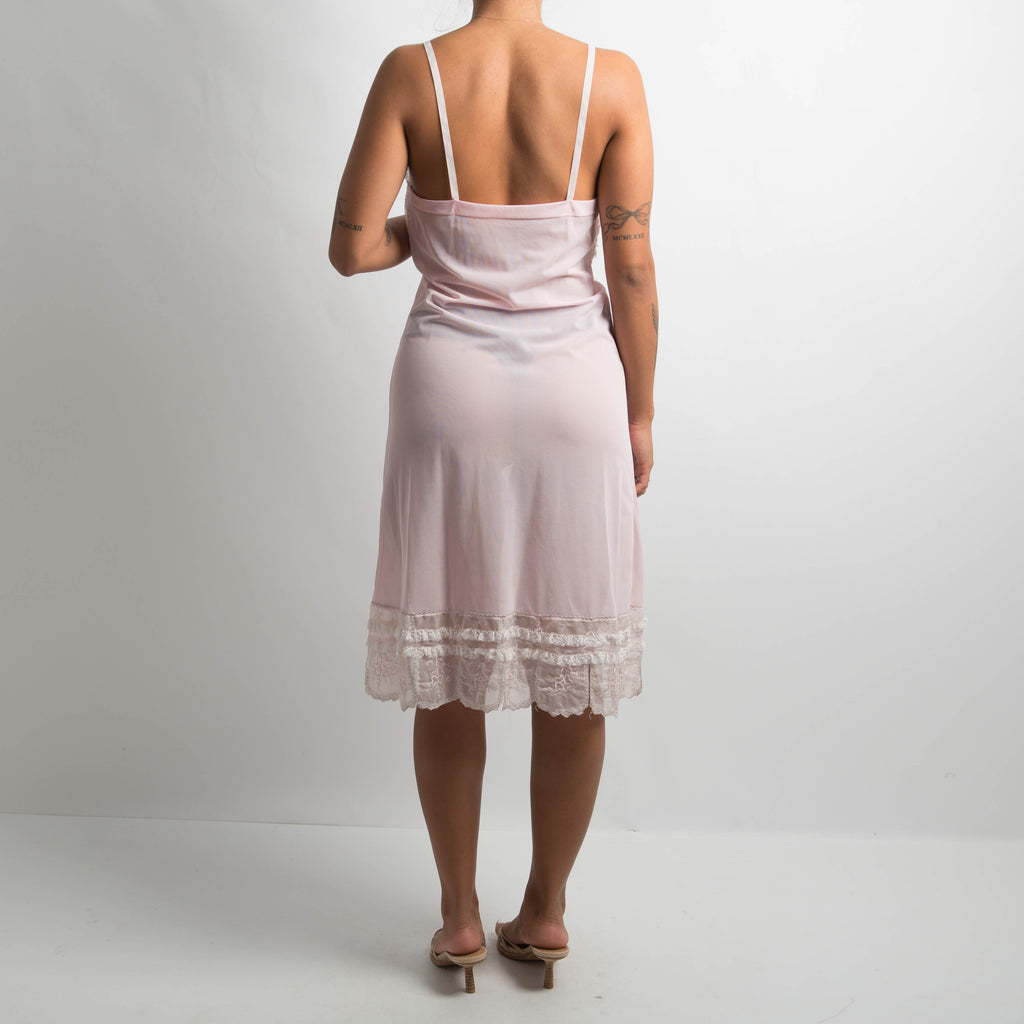 PINK SHEER SLIP DRESS