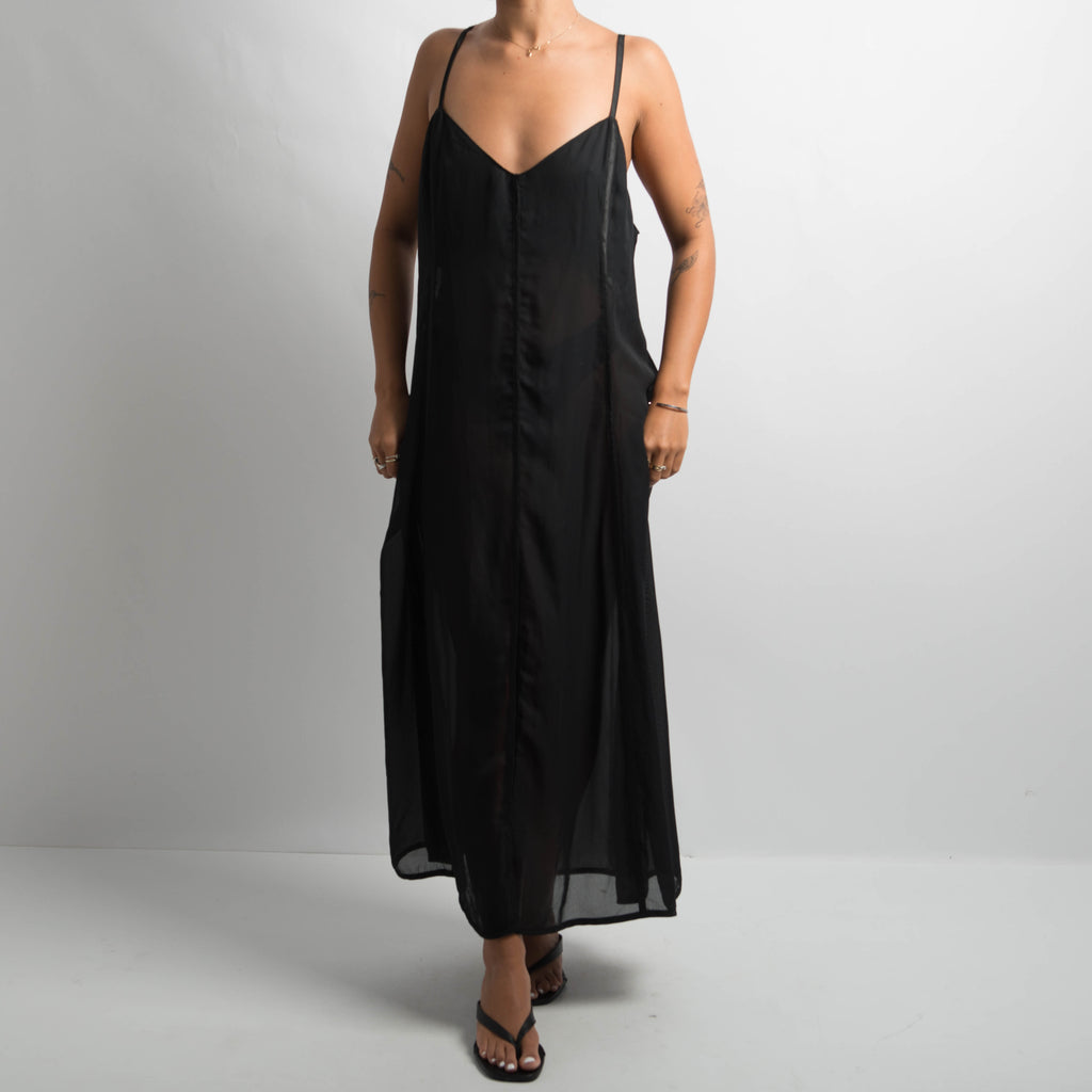 BLACK SHEER NIGHTGOWN