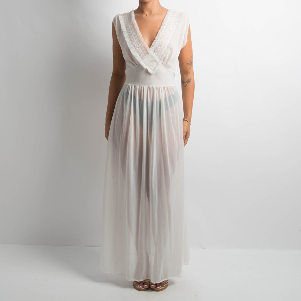 IVORY SHEER NIGHTGOWN