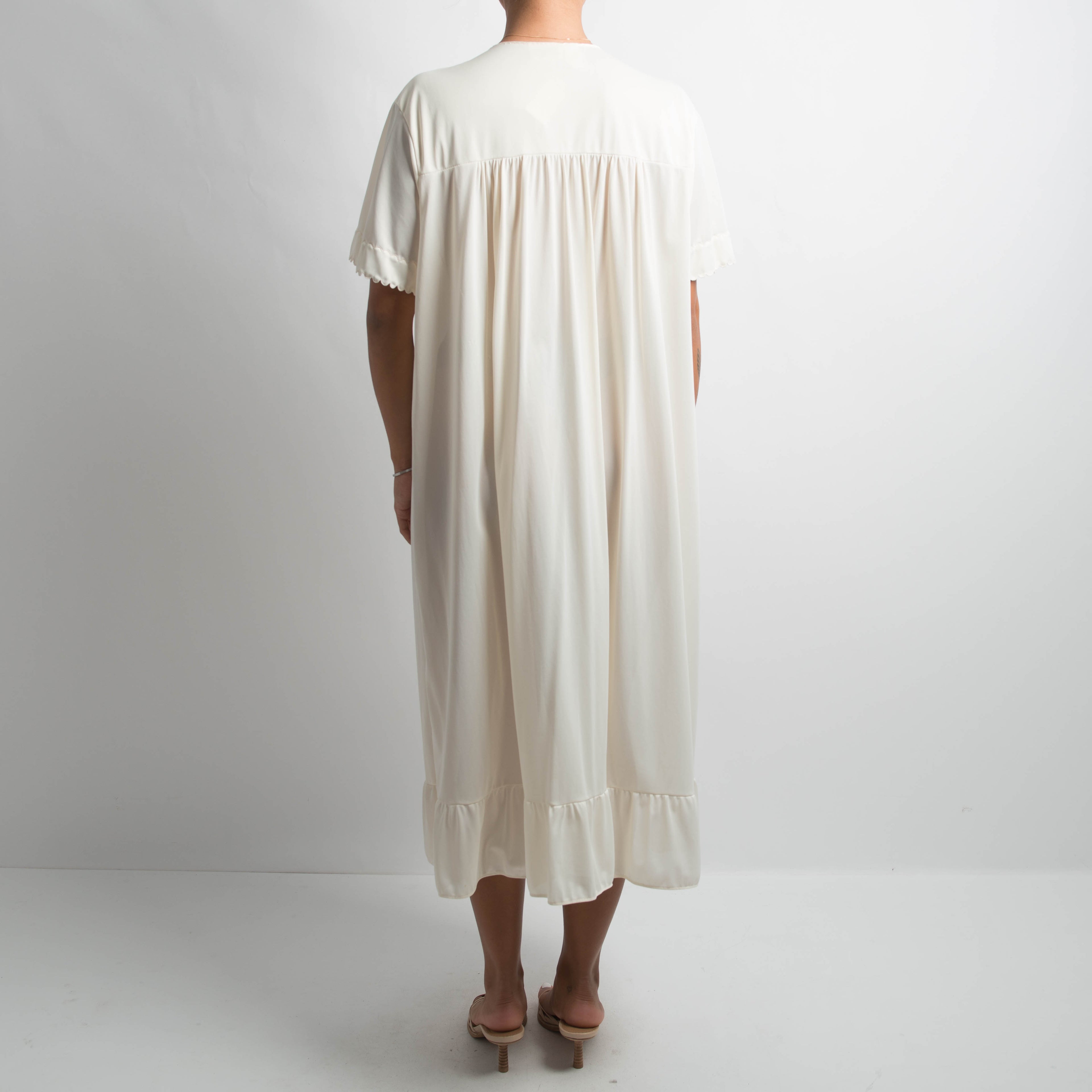 IVORY BUTTON FRONT DRESS