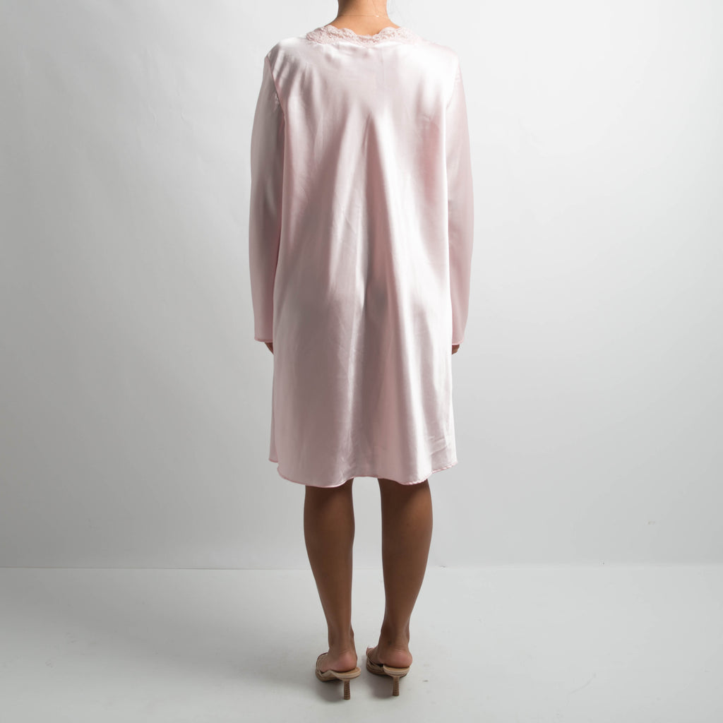 PINK SATIN ROBE