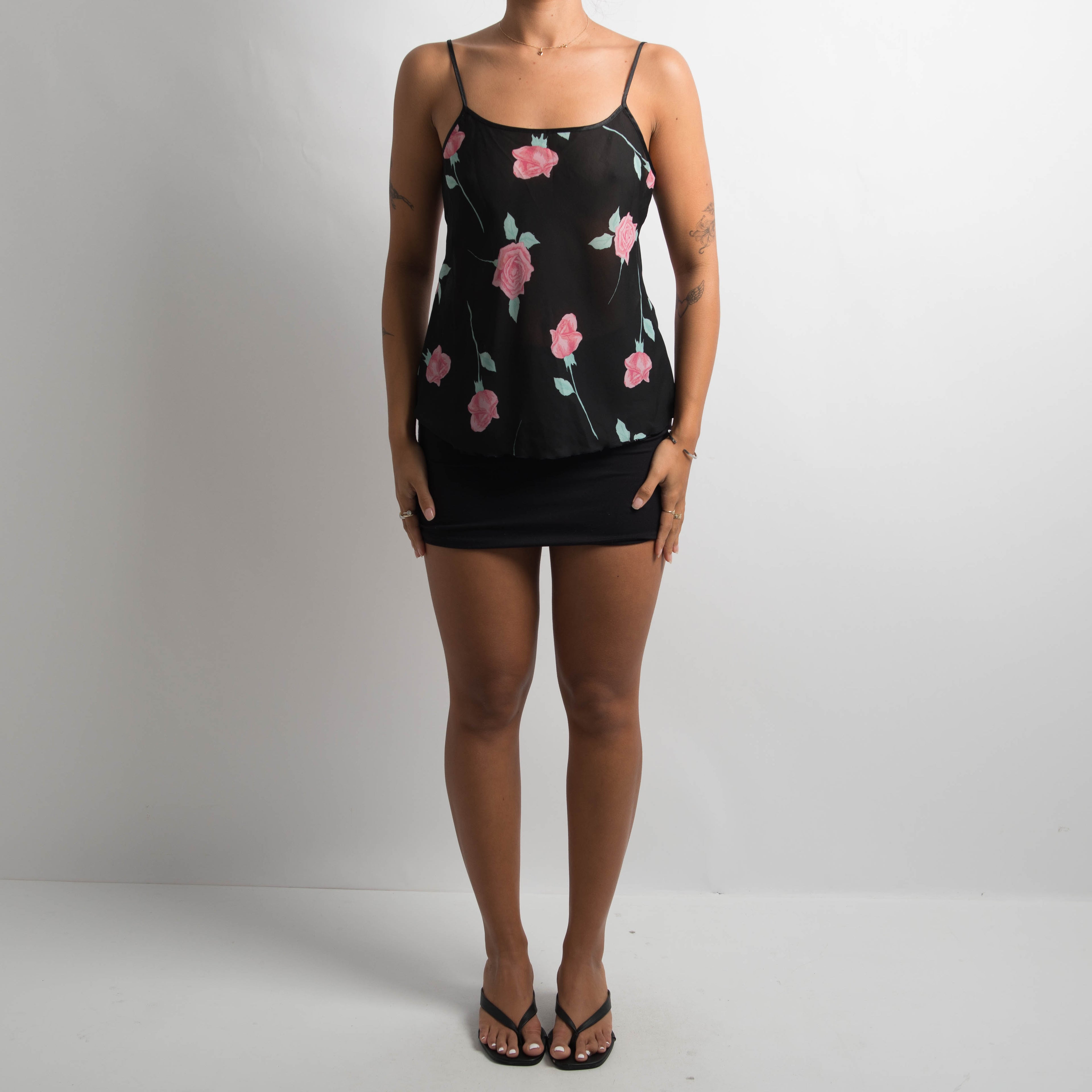 SHEER FLORAL CAMISOLE