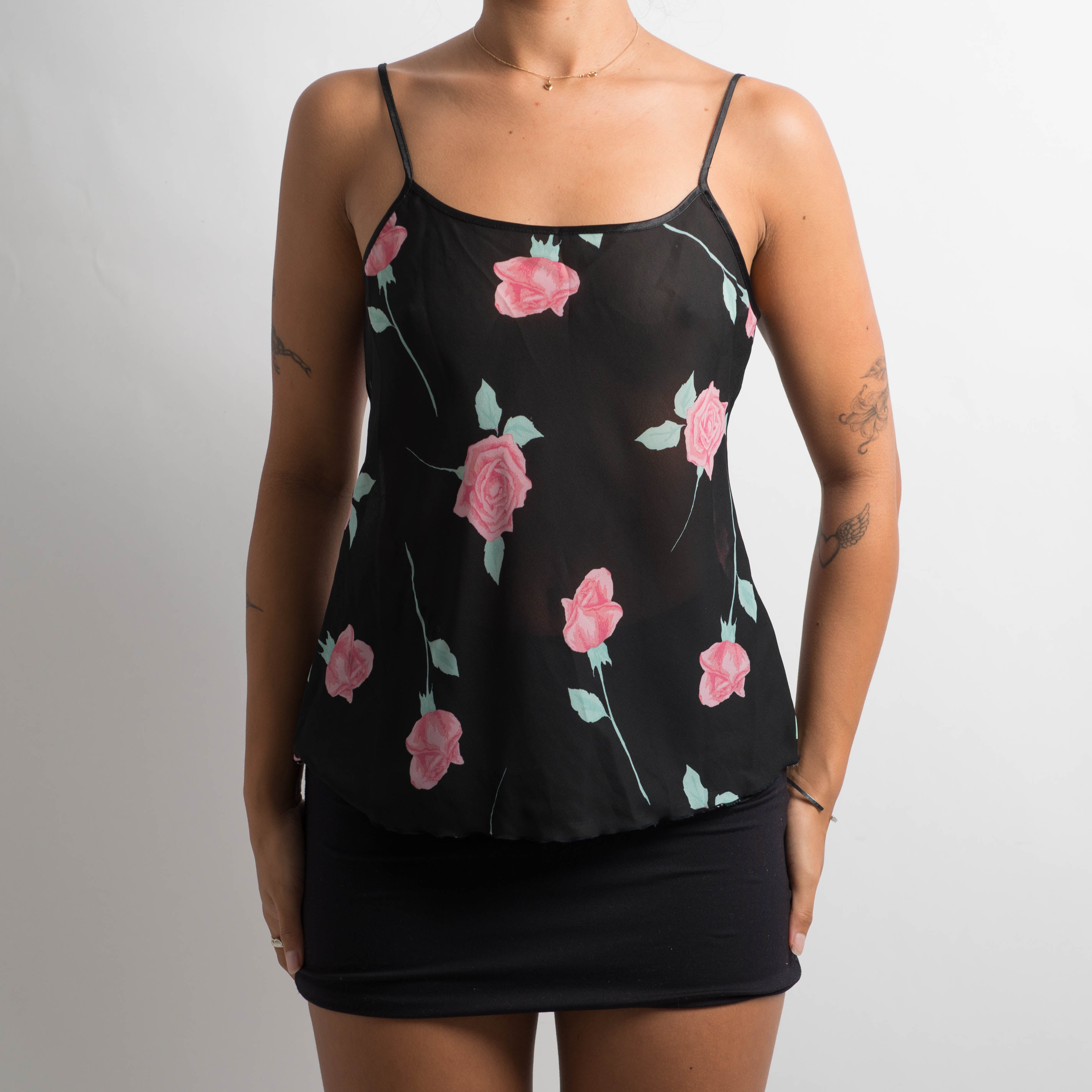 SHEER FLORAL CAMISOLE