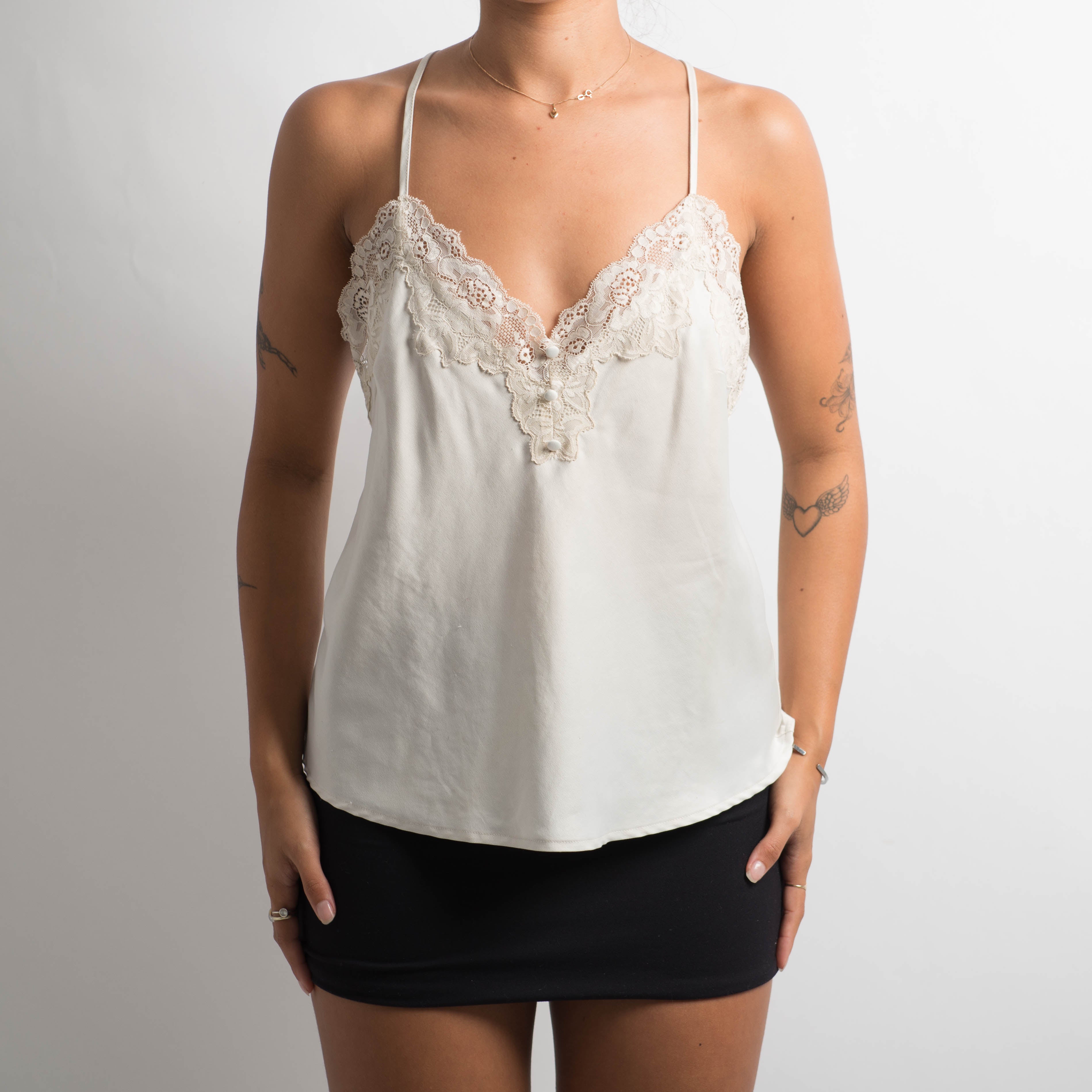 IVORY SATIN CAMISOLE