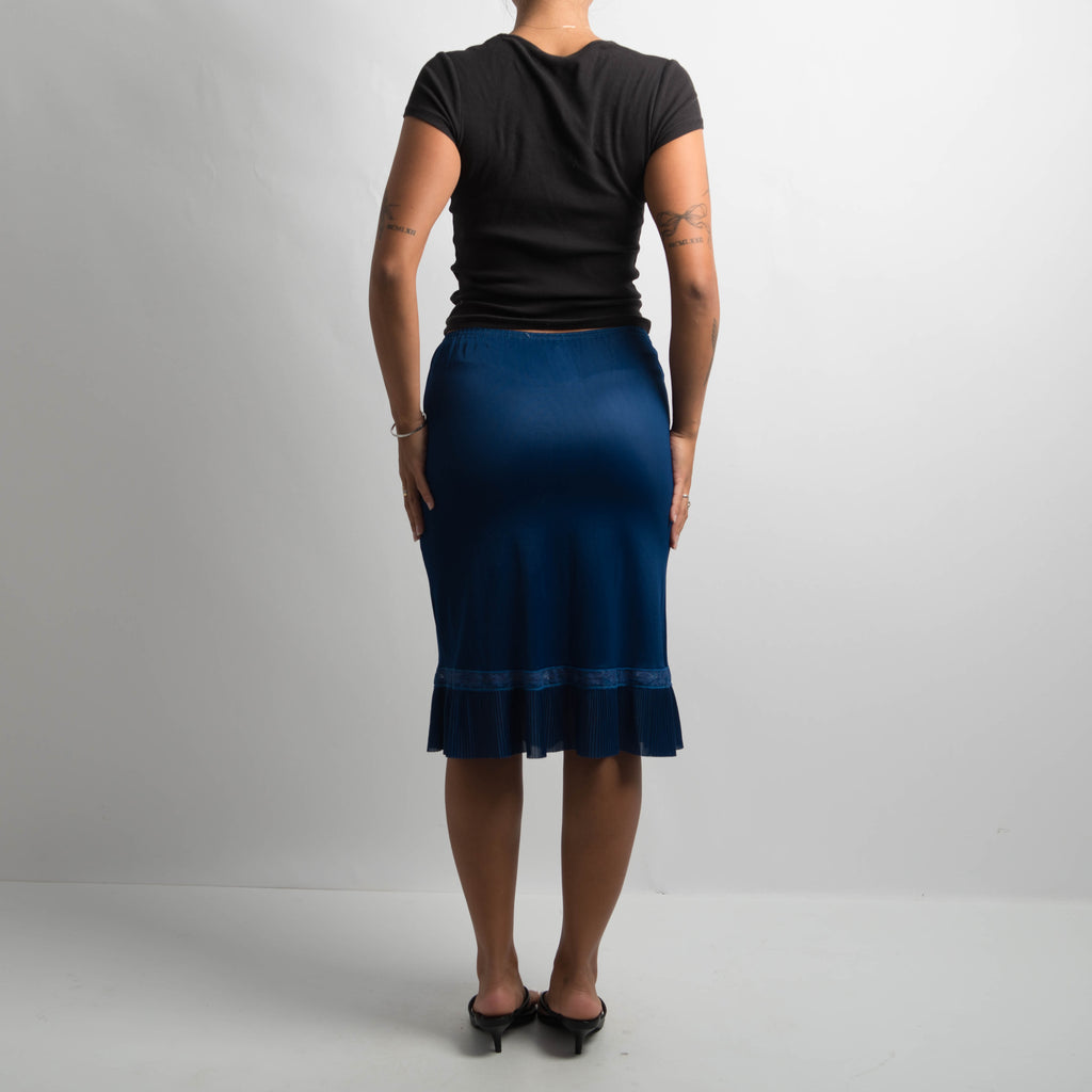 NAVY BLUE SLIP SKIRT