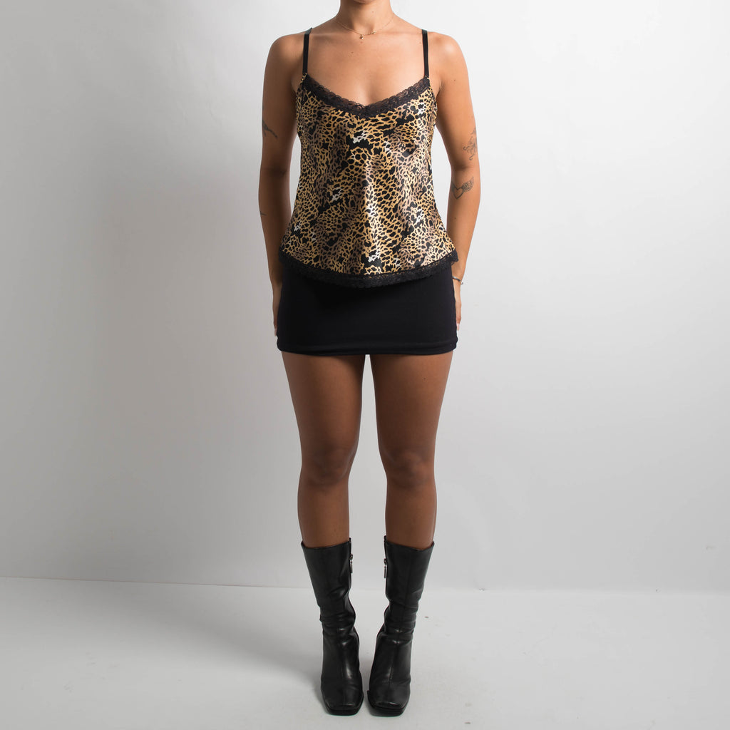 ANIMAL PRINT SATIN CAMISOLE
