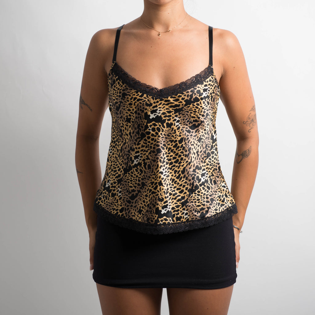 ANIMAL PRINT SATIN CAMISOLE