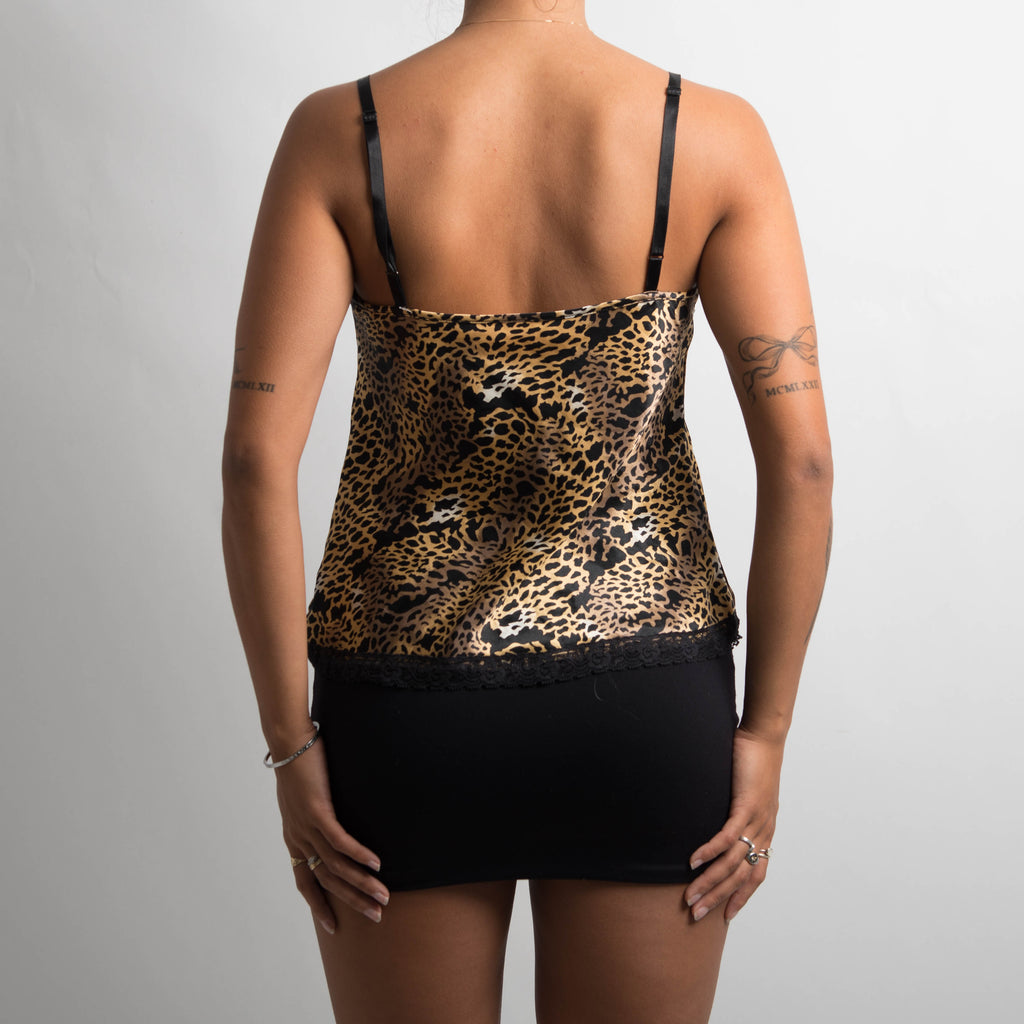 ANIMAL PRINT SATIN CAMISOLE