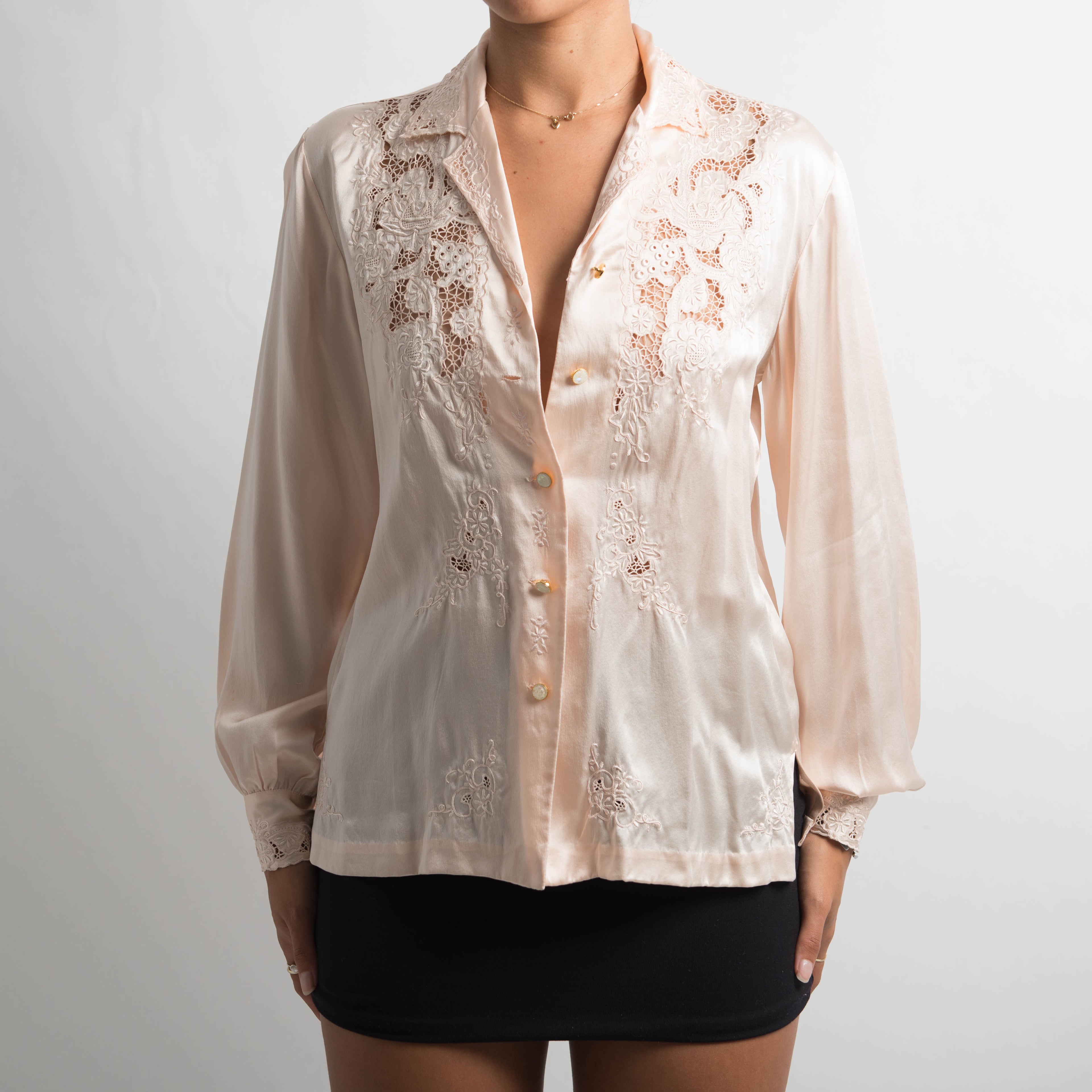 SILK EMBROIDERED BLOUSE